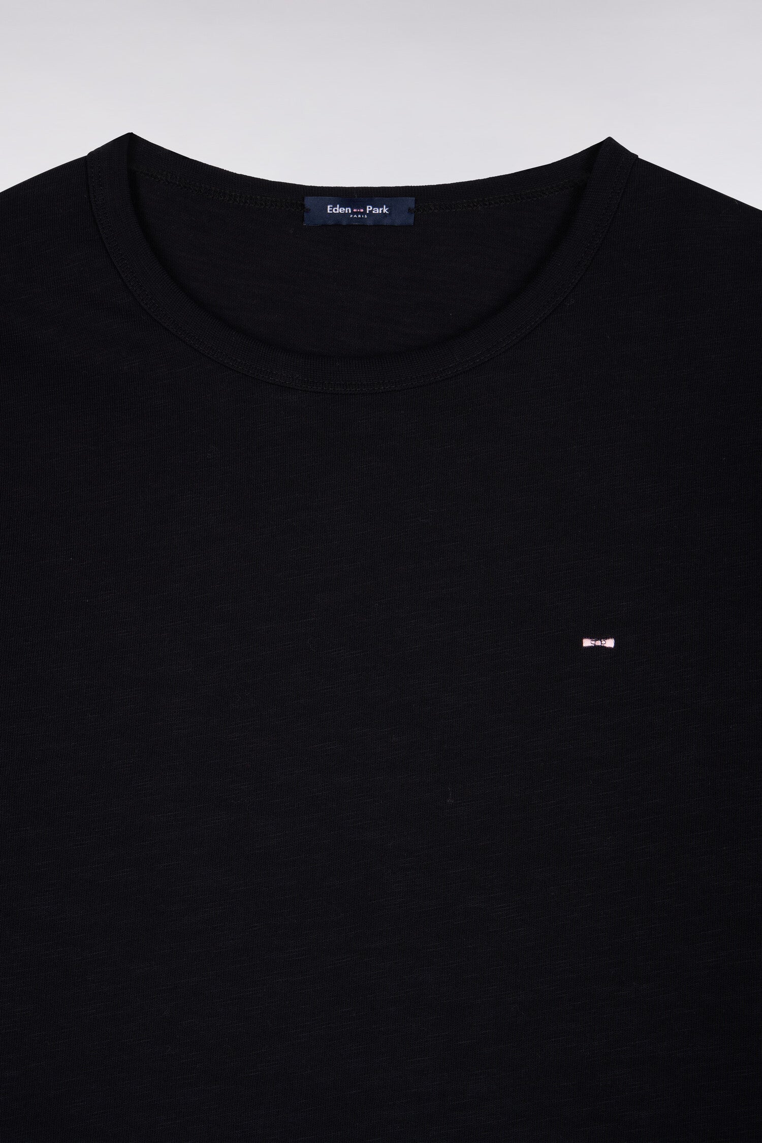 T-shirt manches longues en coton noir coupe ajustée