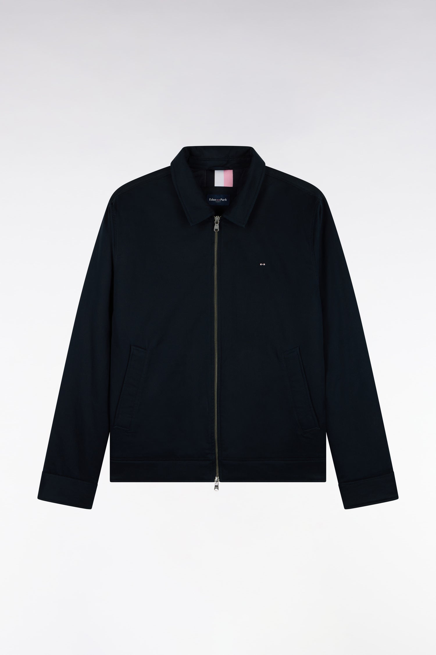 Blouson en coton stretch bleu marine