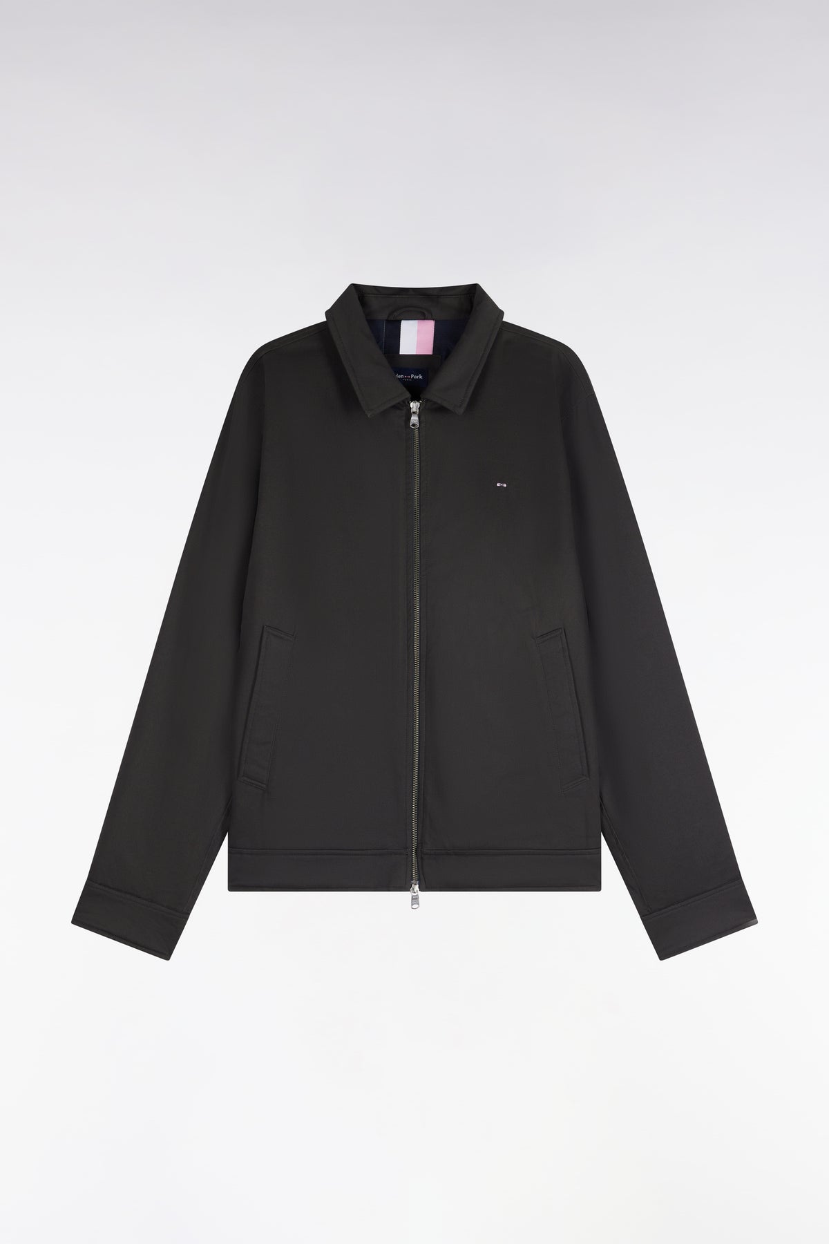 Blouson en coton stretch kaki coupe droite
