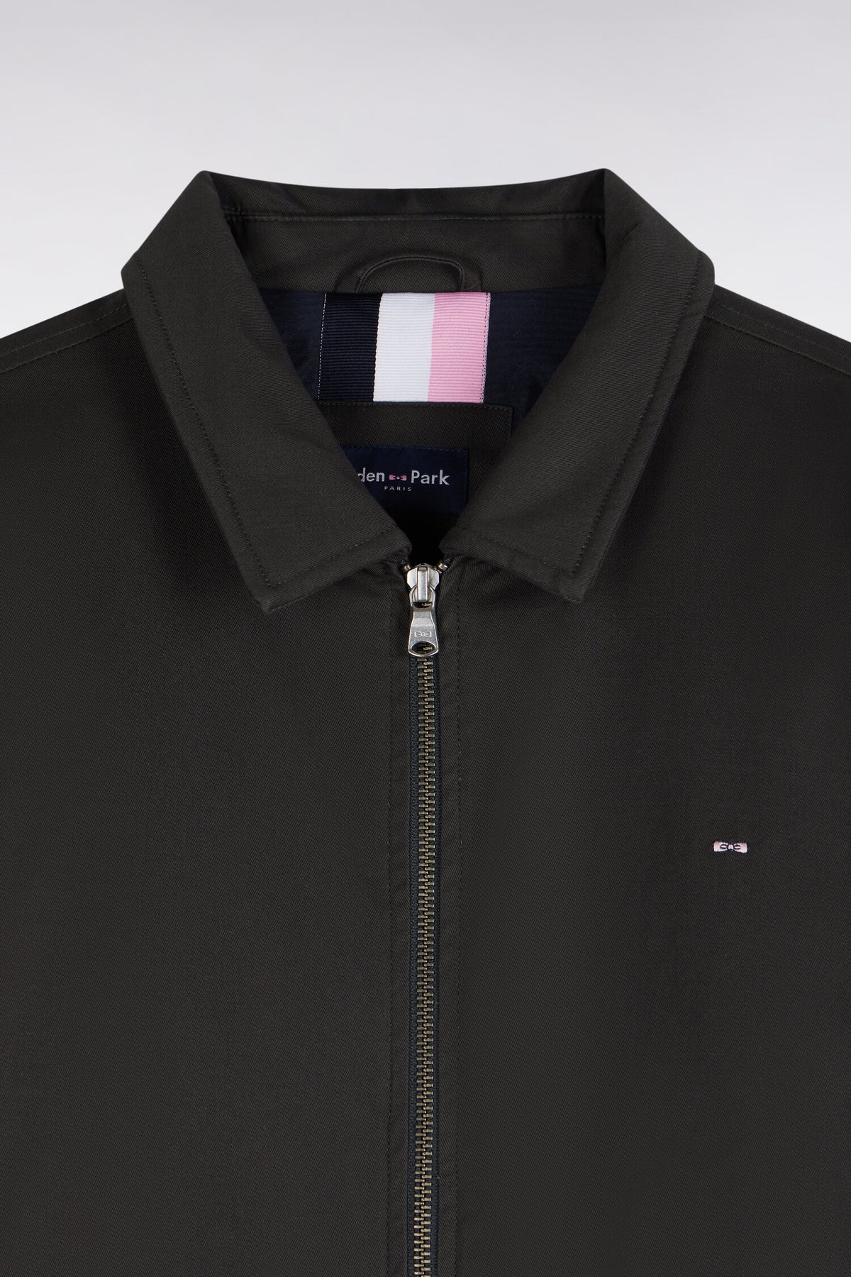 Blouson en coton stretch kaki coupe droite