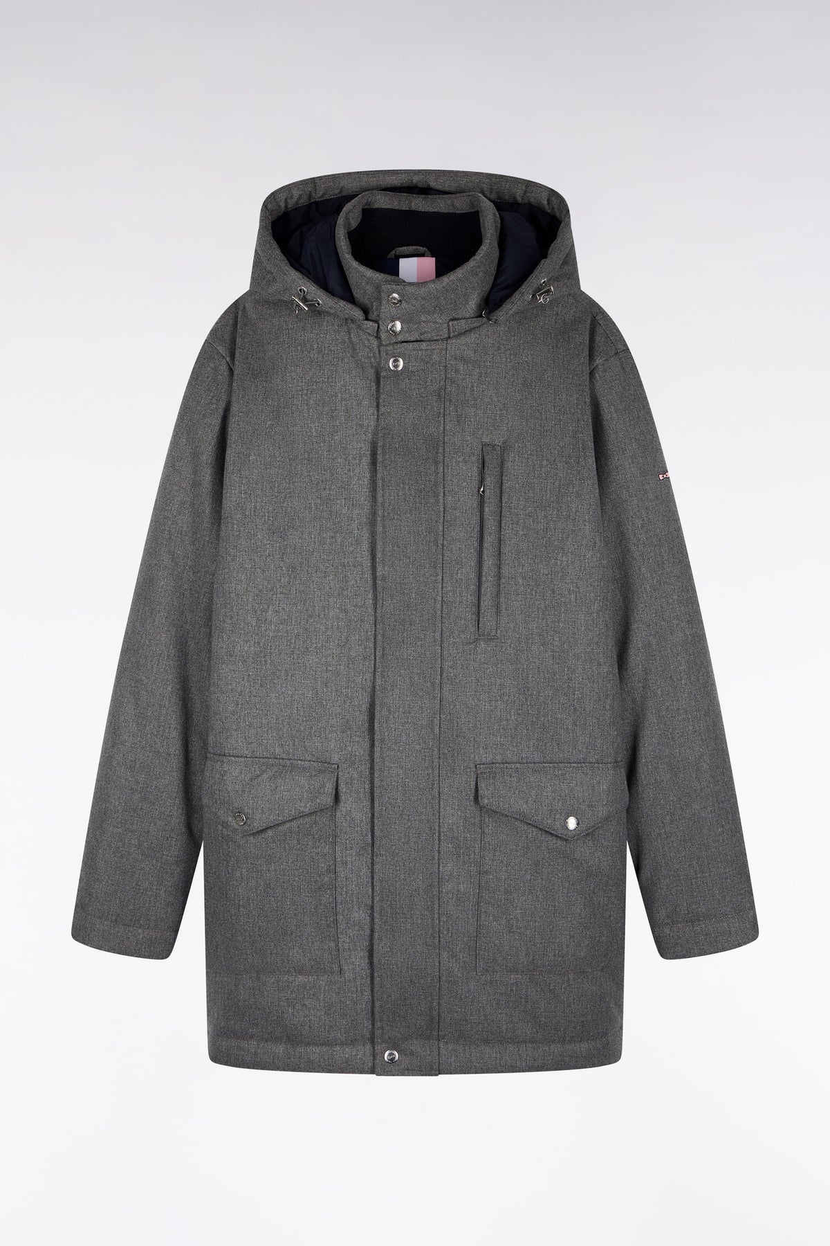 Parka façon flanelle grise