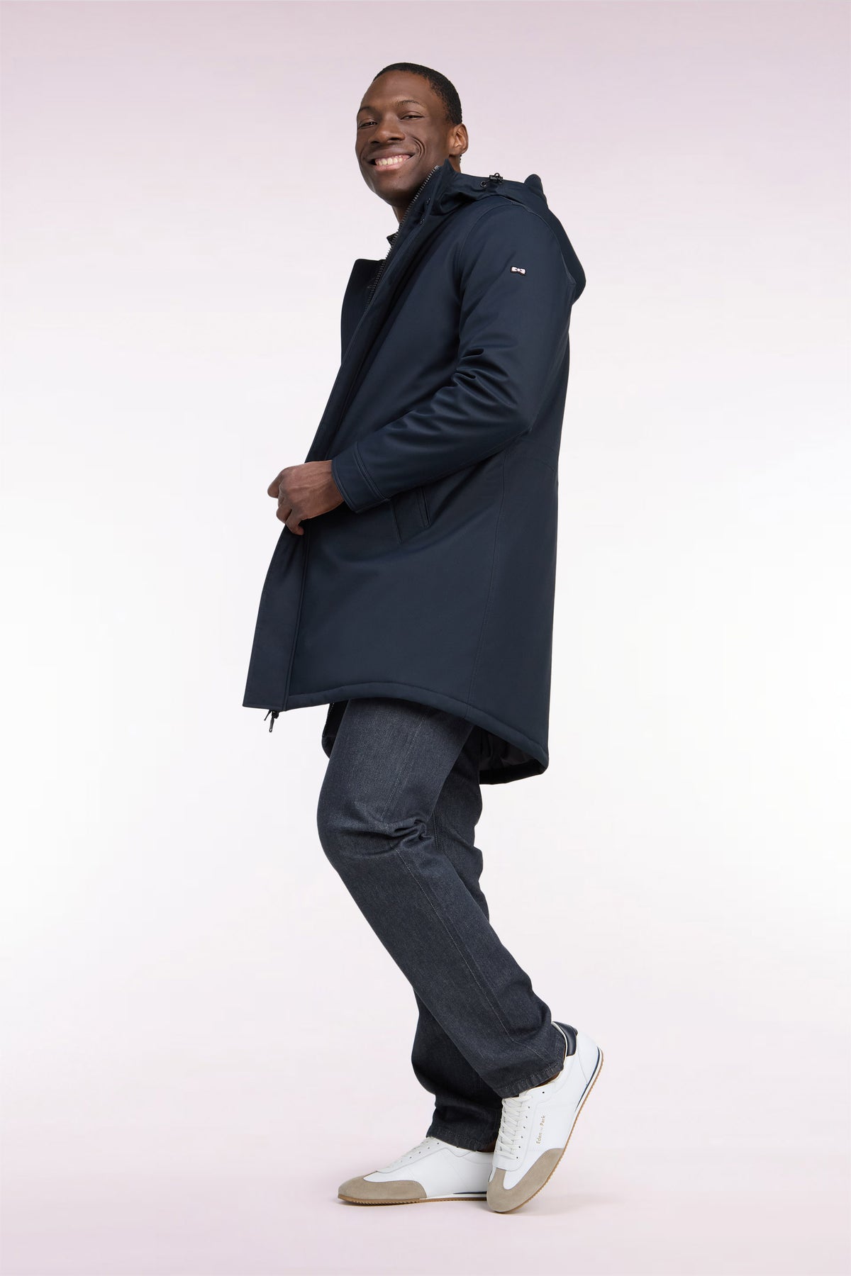 Parka longue marine