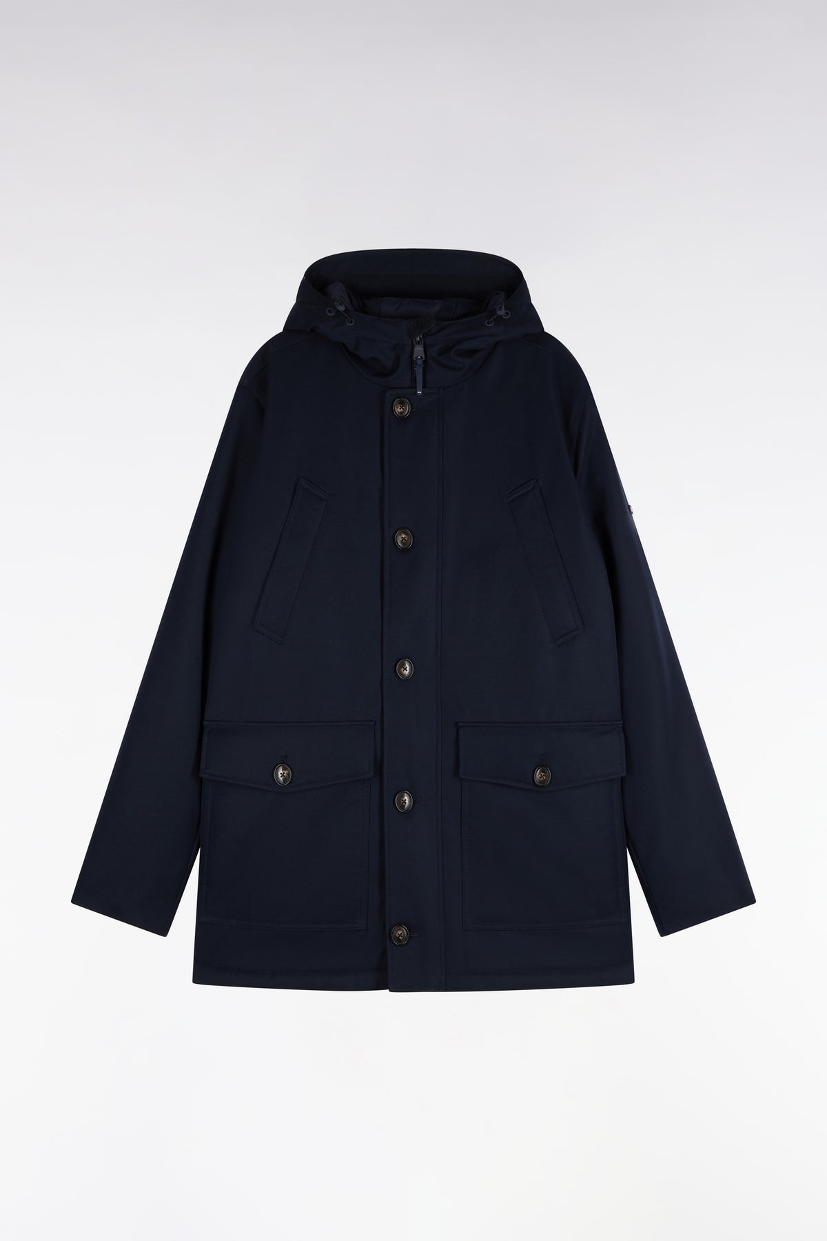 Parka boutonnée marine