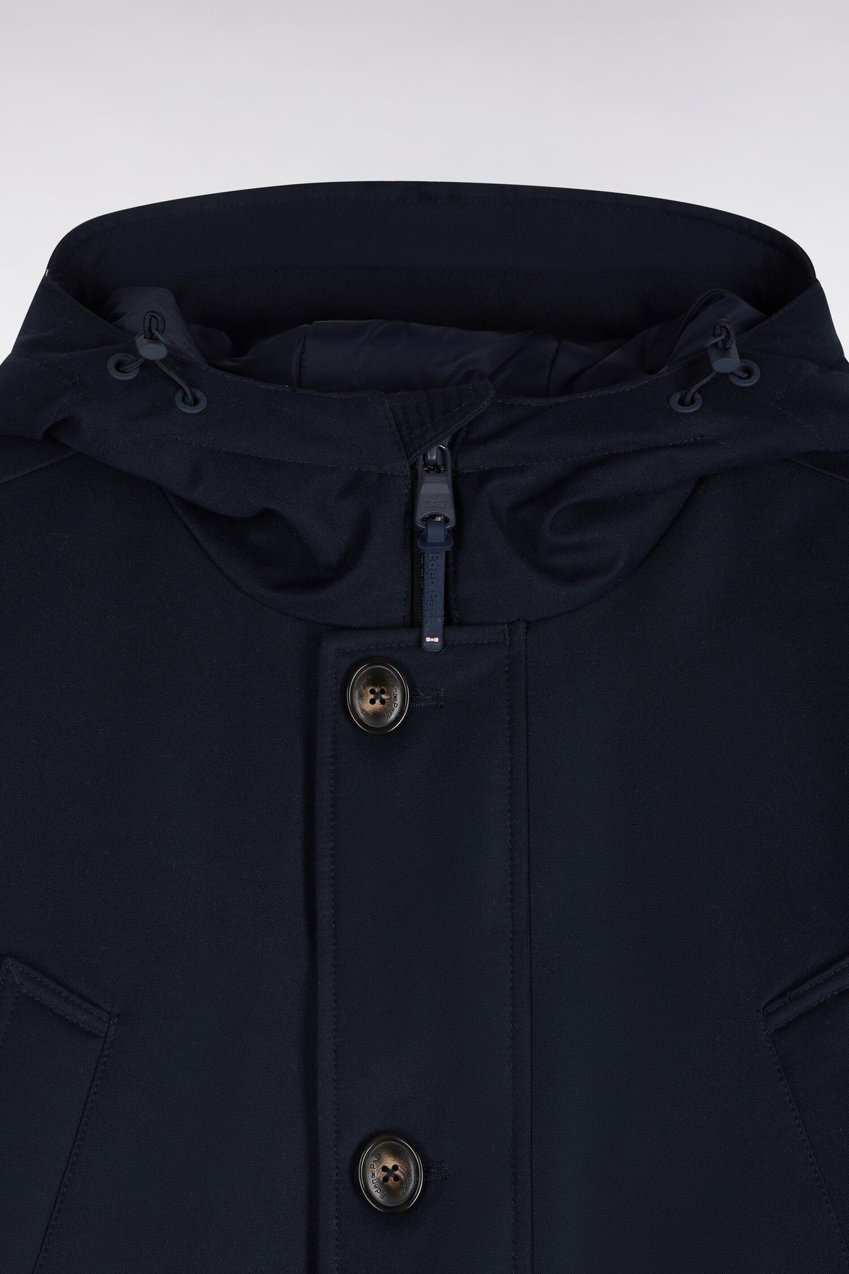 Parka boutonnée marine