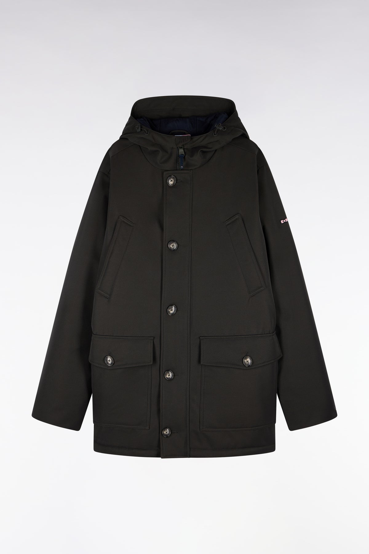 Parka boutonnée kaki