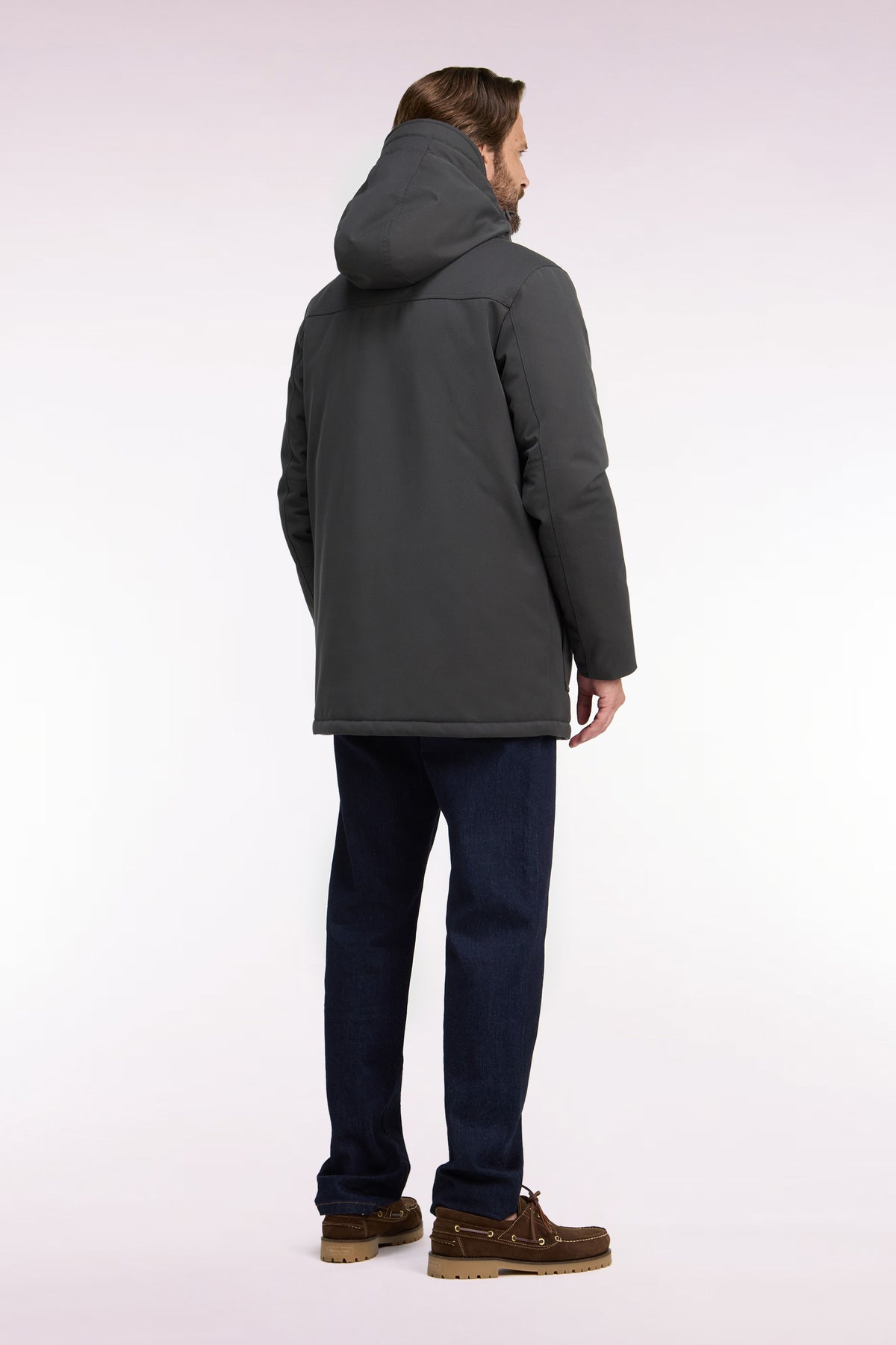 Parka boutonnée kaki