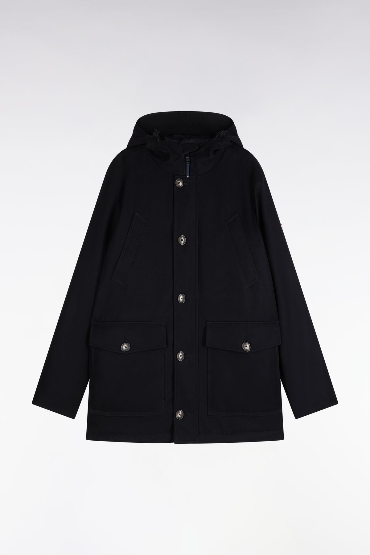 Parka boutonnée noire