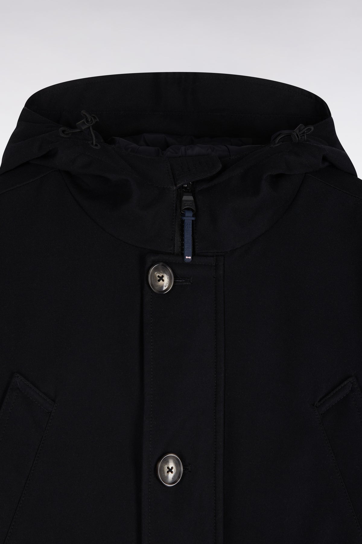 Parka boutonnée noire