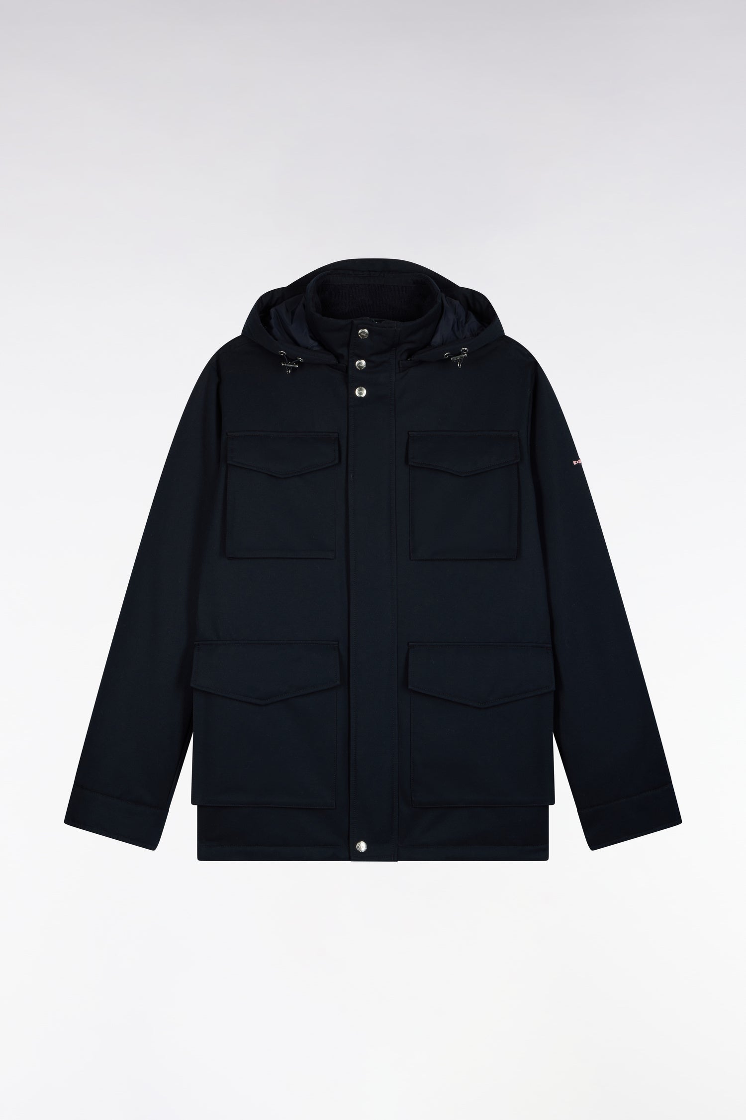 Parka façon saharienne en nylon marine