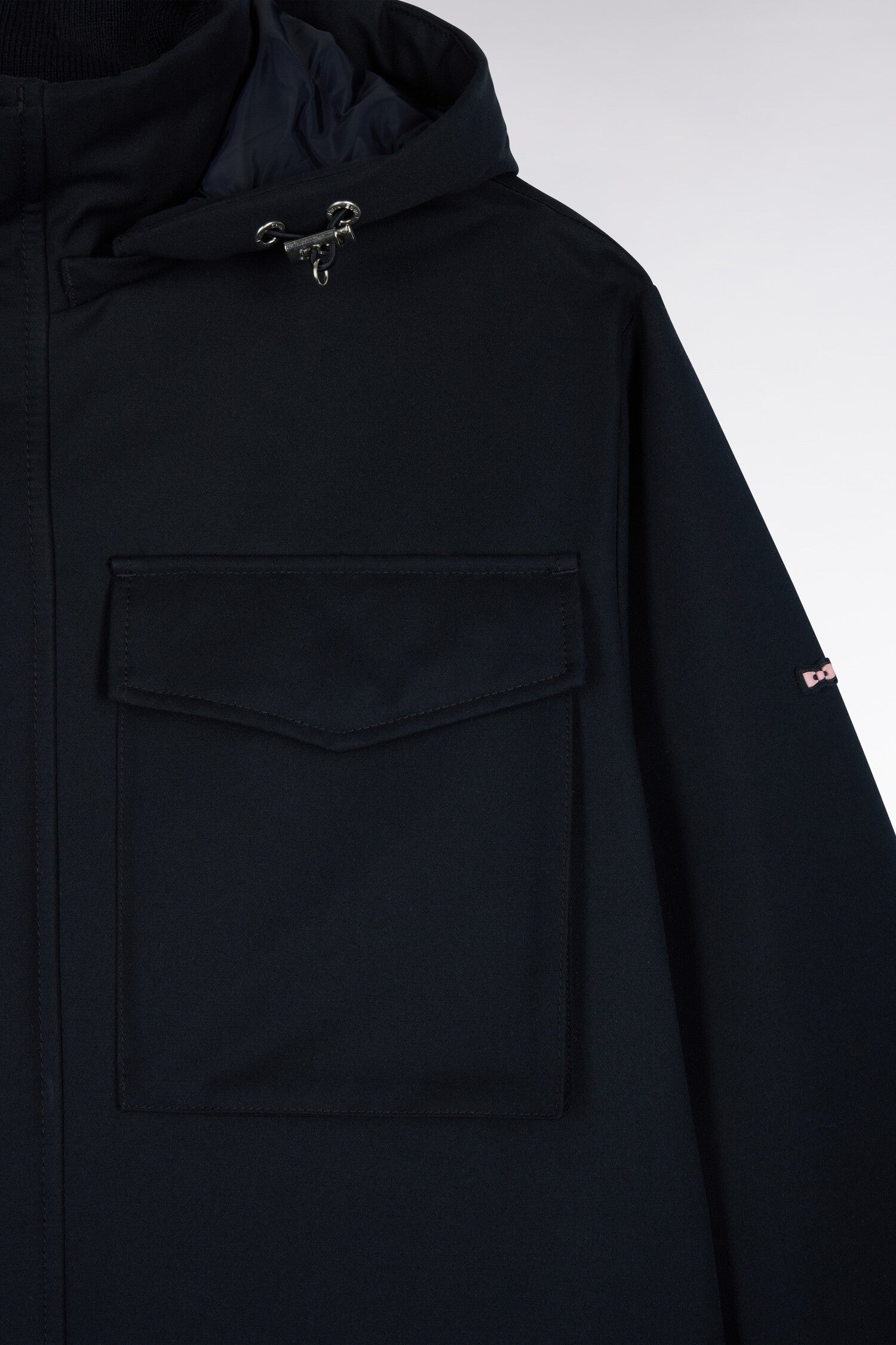 Parka façon saharienne en nylon marine