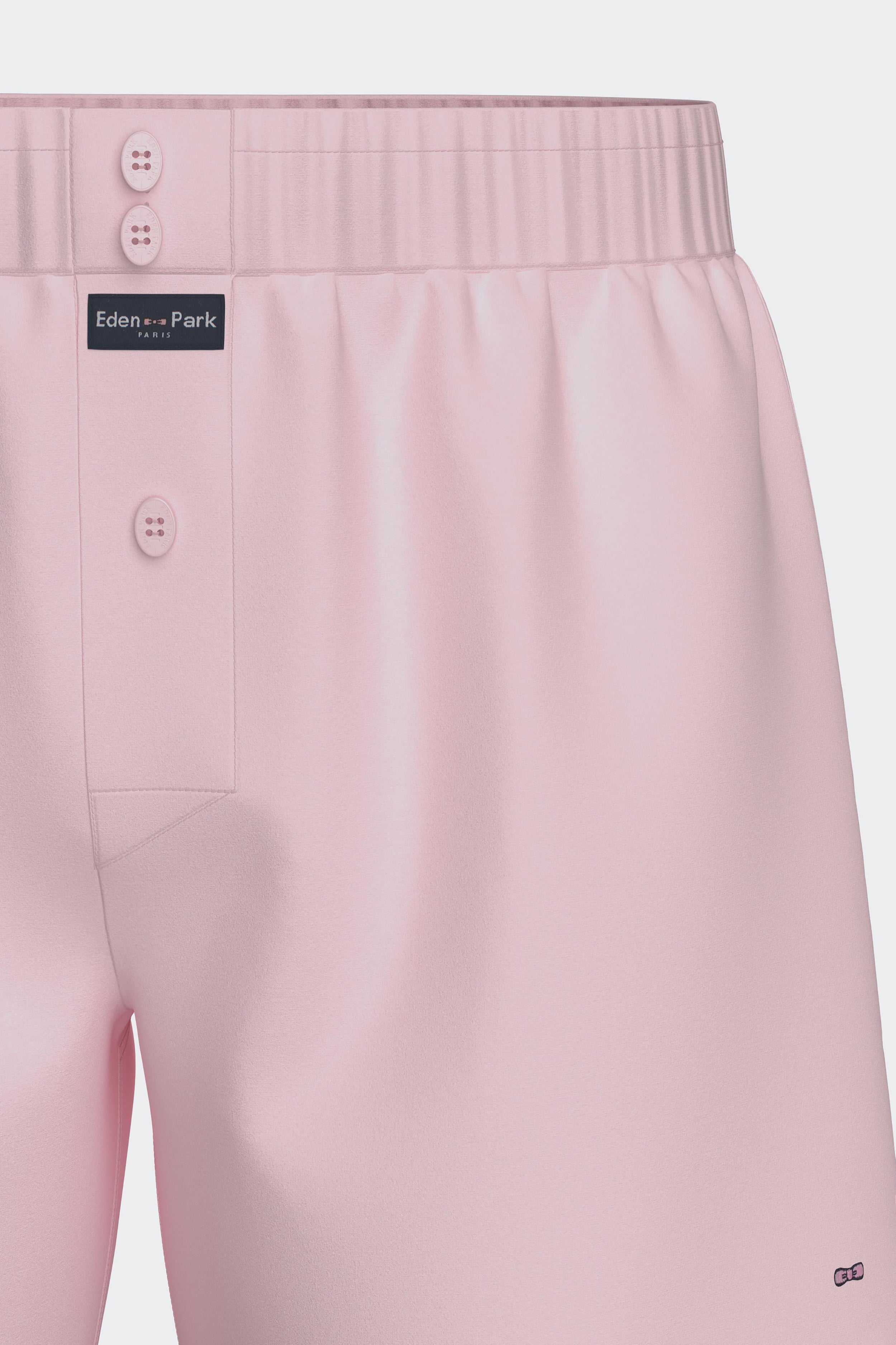 Caleçon en popeline de coton rose