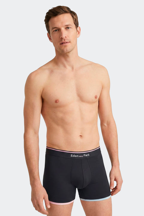Boxer en coton stretch marine - Image 2