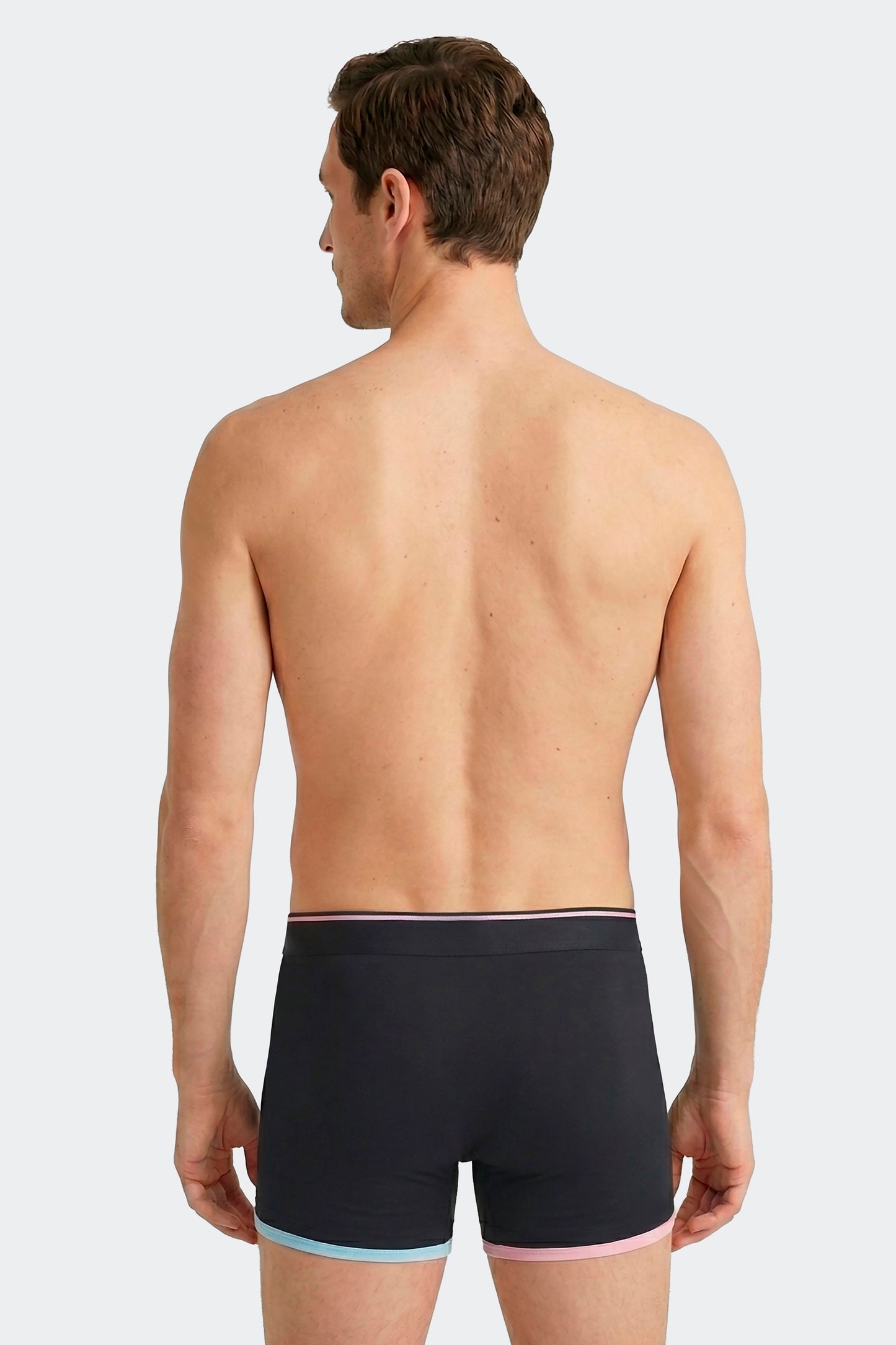 Boxer en coton stretch marine