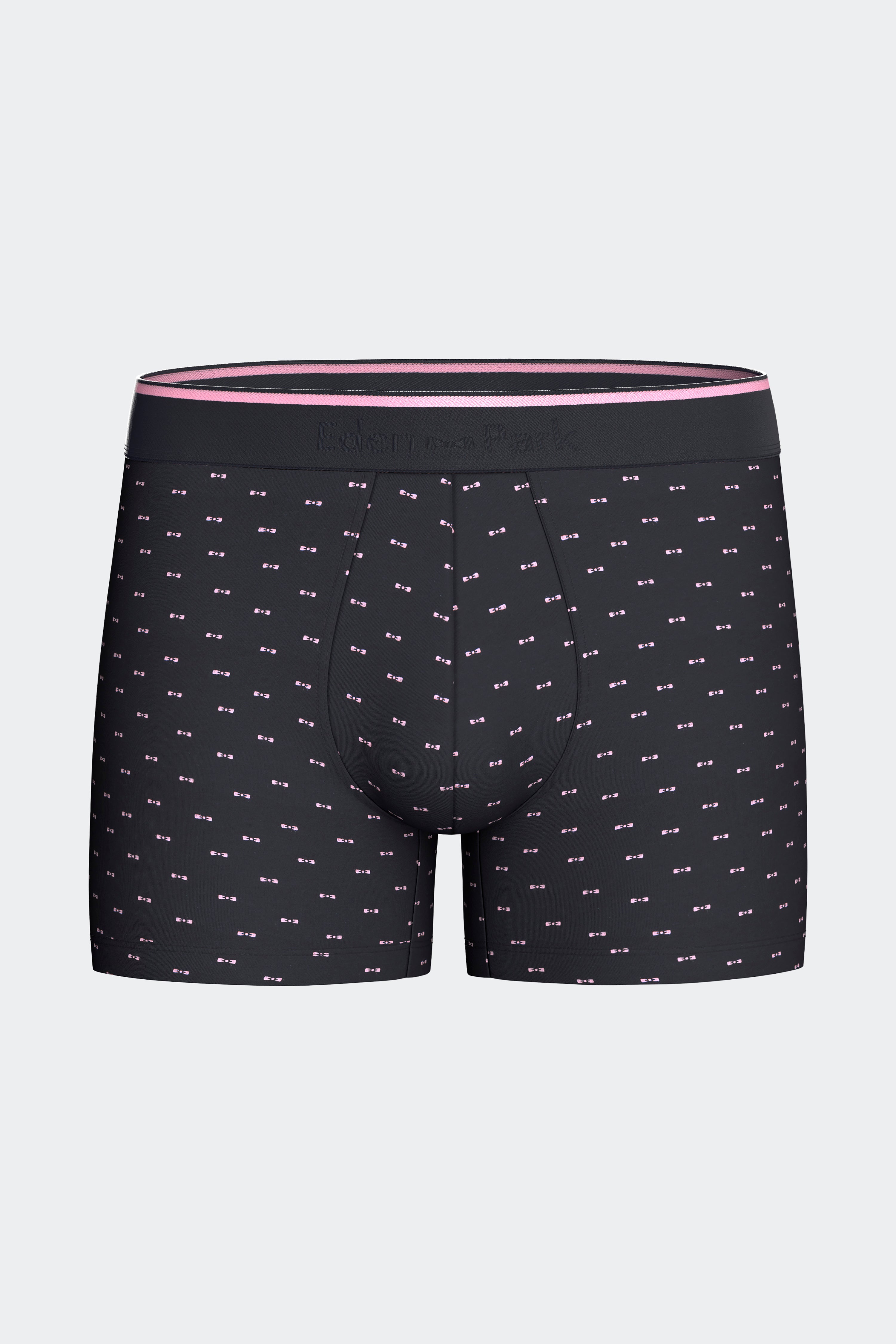 Boxer en jersey de algodón stretch azul marino con micromotivos nœuds papillon