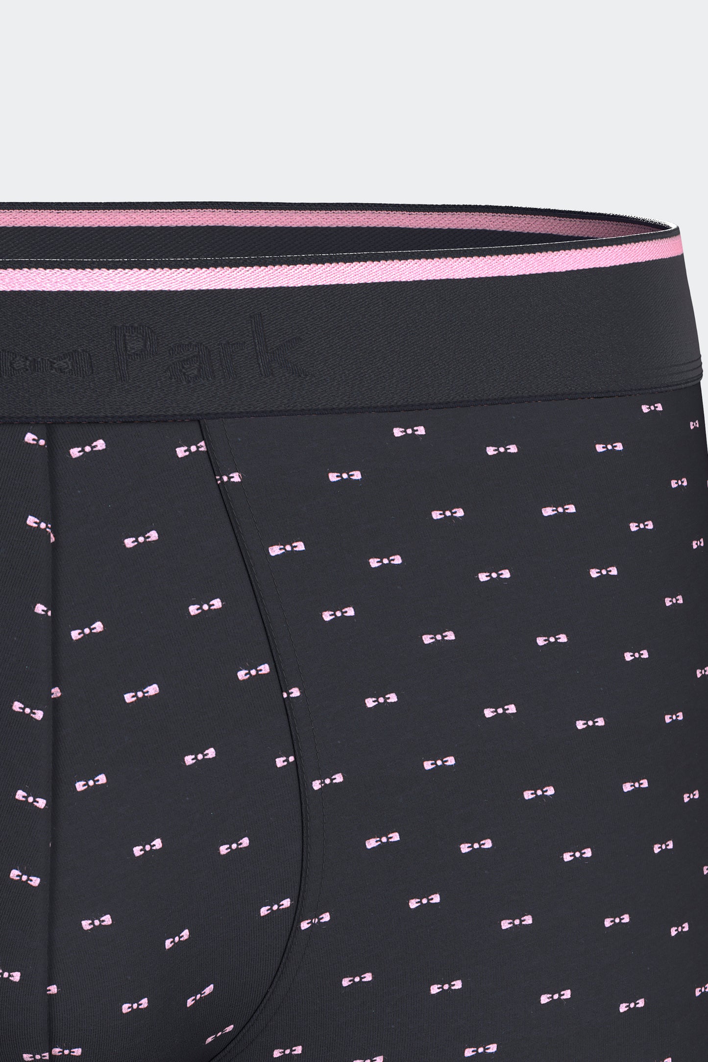 Boxer en coton stretch marine à micromotifs nœud papillon
