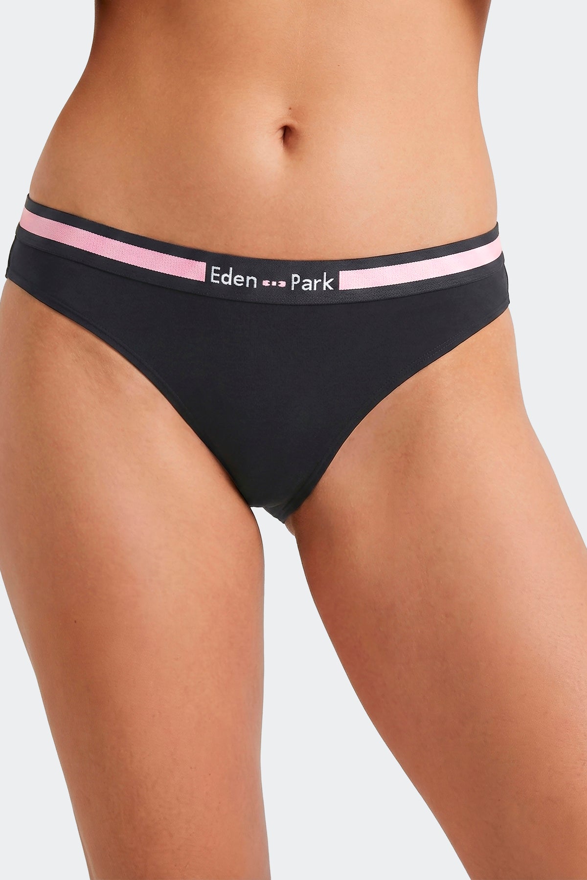 Tanga uni en coton stretch marine