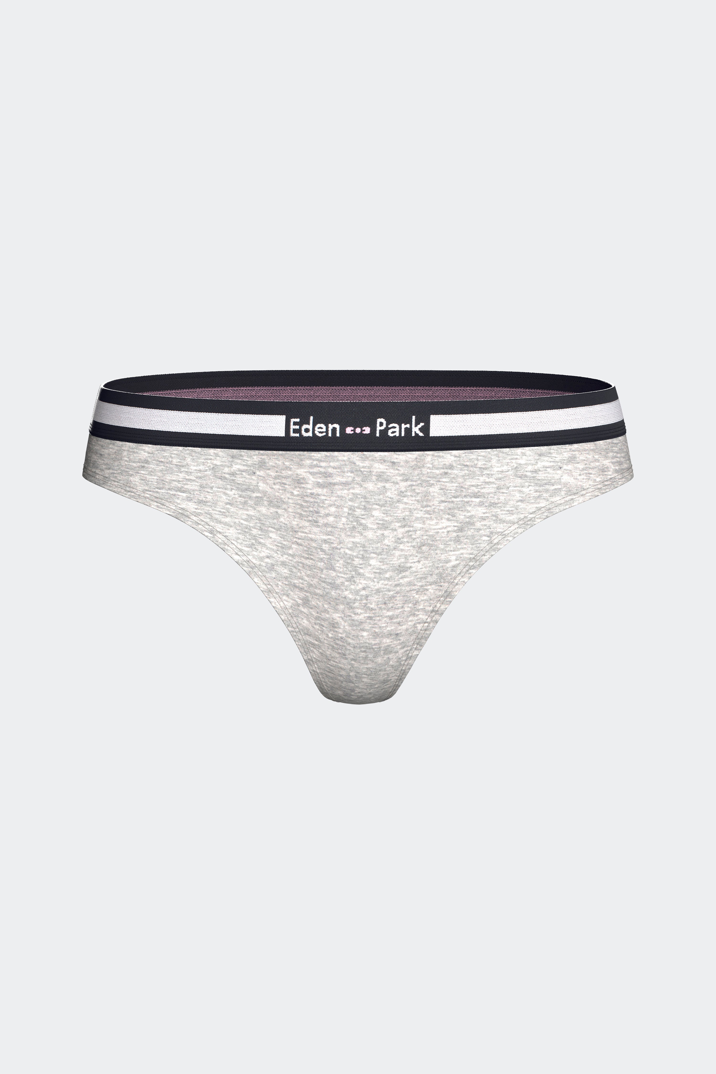 Tanga uni en coton stretch gris
