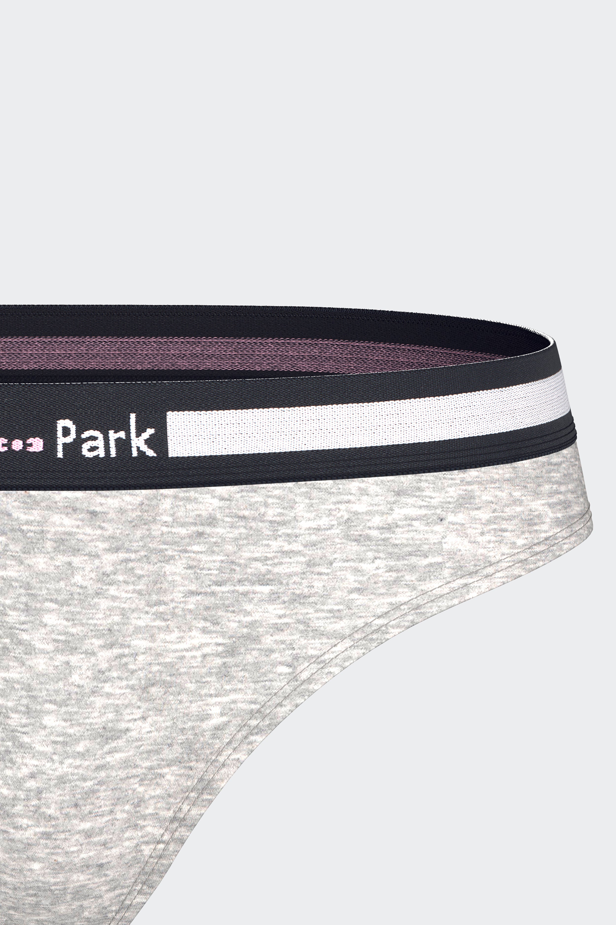 Tanga uni en coton stretch gris
