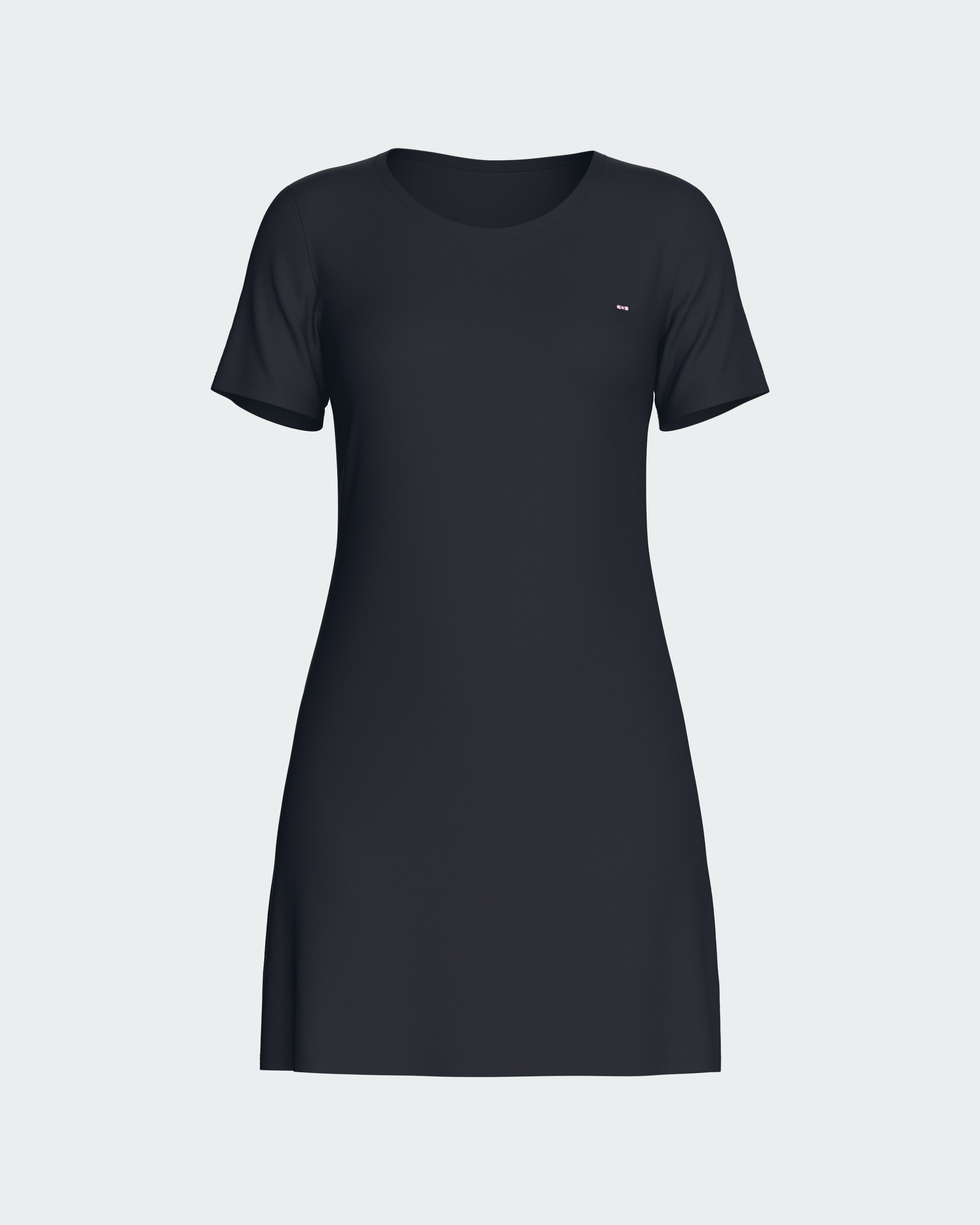Nuisette unie en Tencel stretch marine