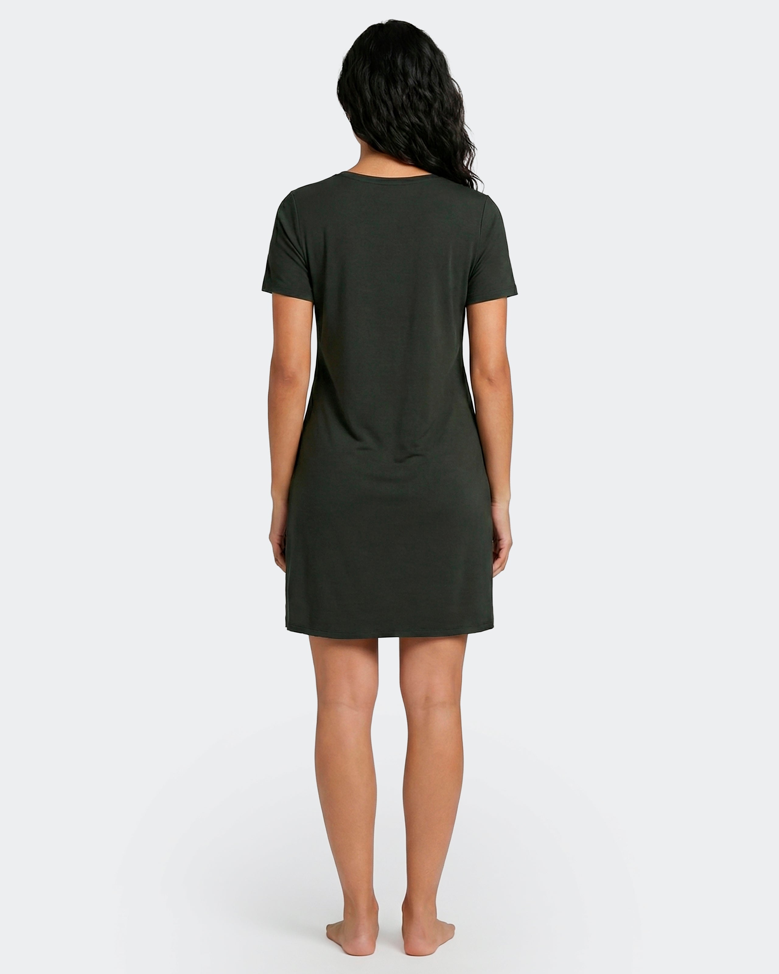 Nuisette unie en Tencel stretch noir