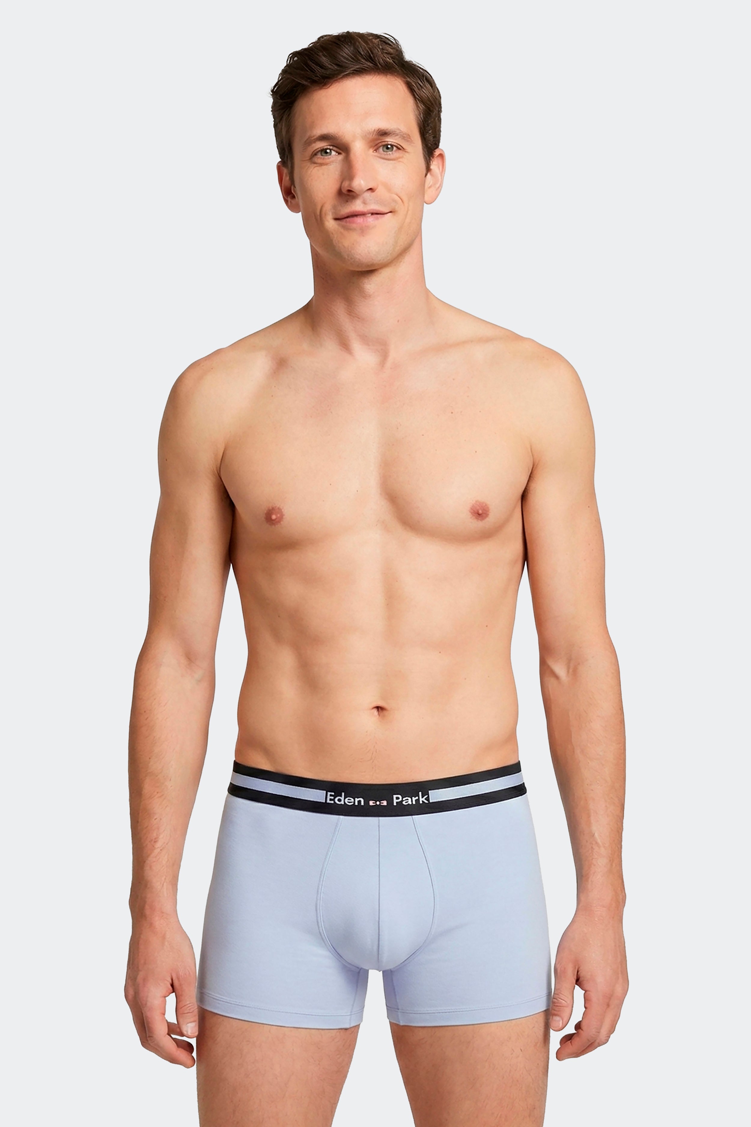 Lot de 2 boxers en jersey de coton stretch marine et ciel