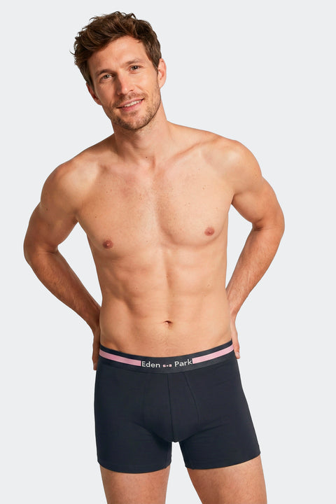 Lot de 2 boxers en jersey de coton stretch marine - Image 2
