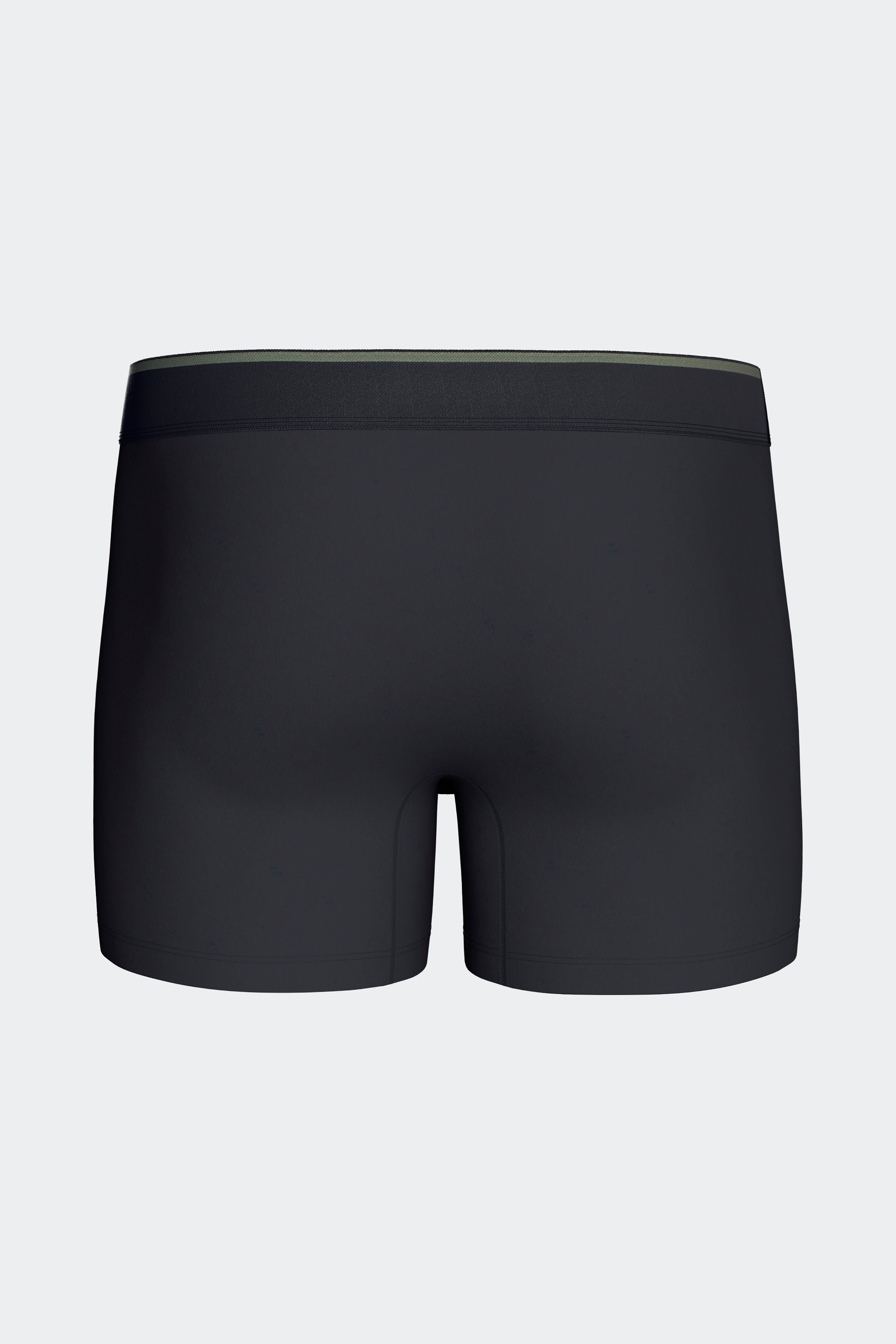 Lot de 2 boxers en jersey de coton stretch unis et rayés marine et kaki