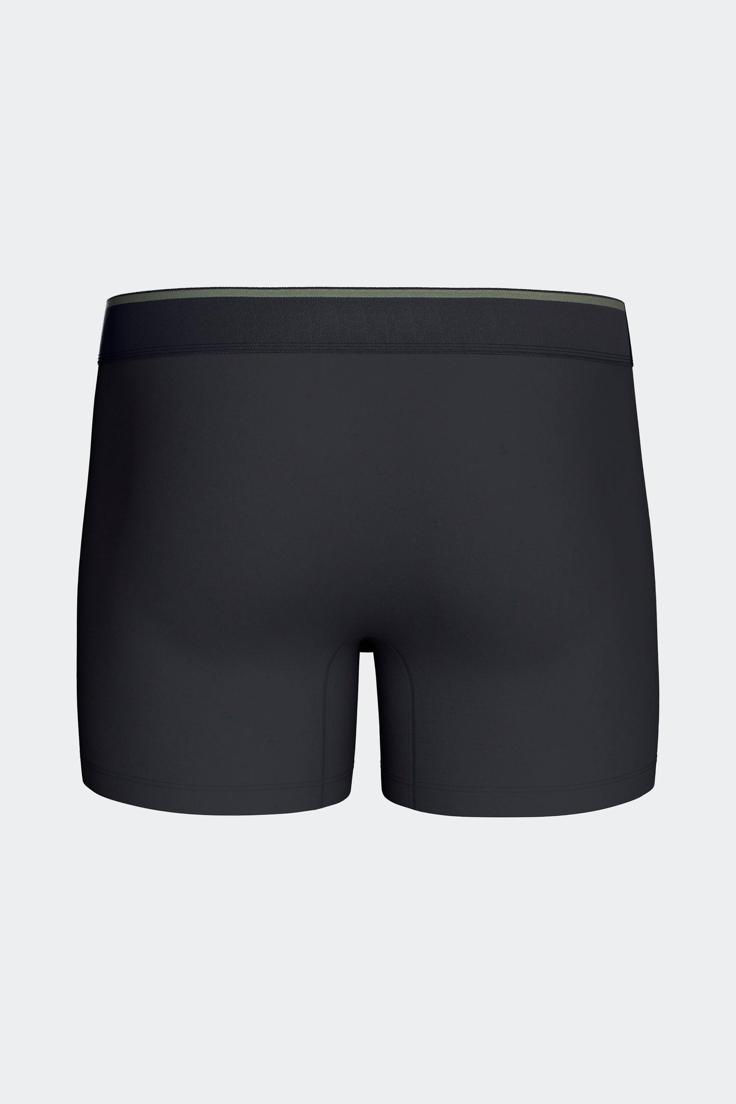 Lot de 2 boxers en jersey de coton stretch unis et rayés marine et kaki