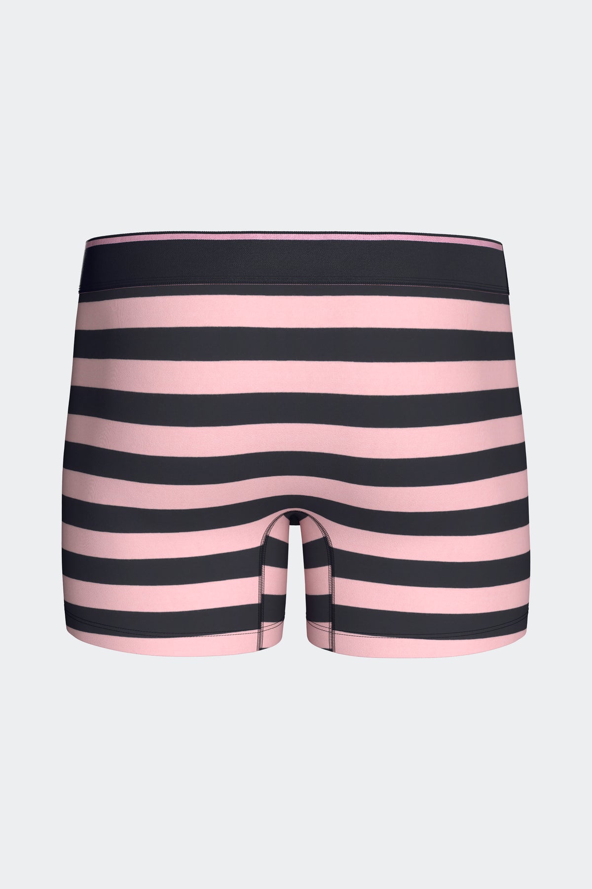 Lot de 2 boxers en jersey de coton stretch unis et rayés marine et rose
