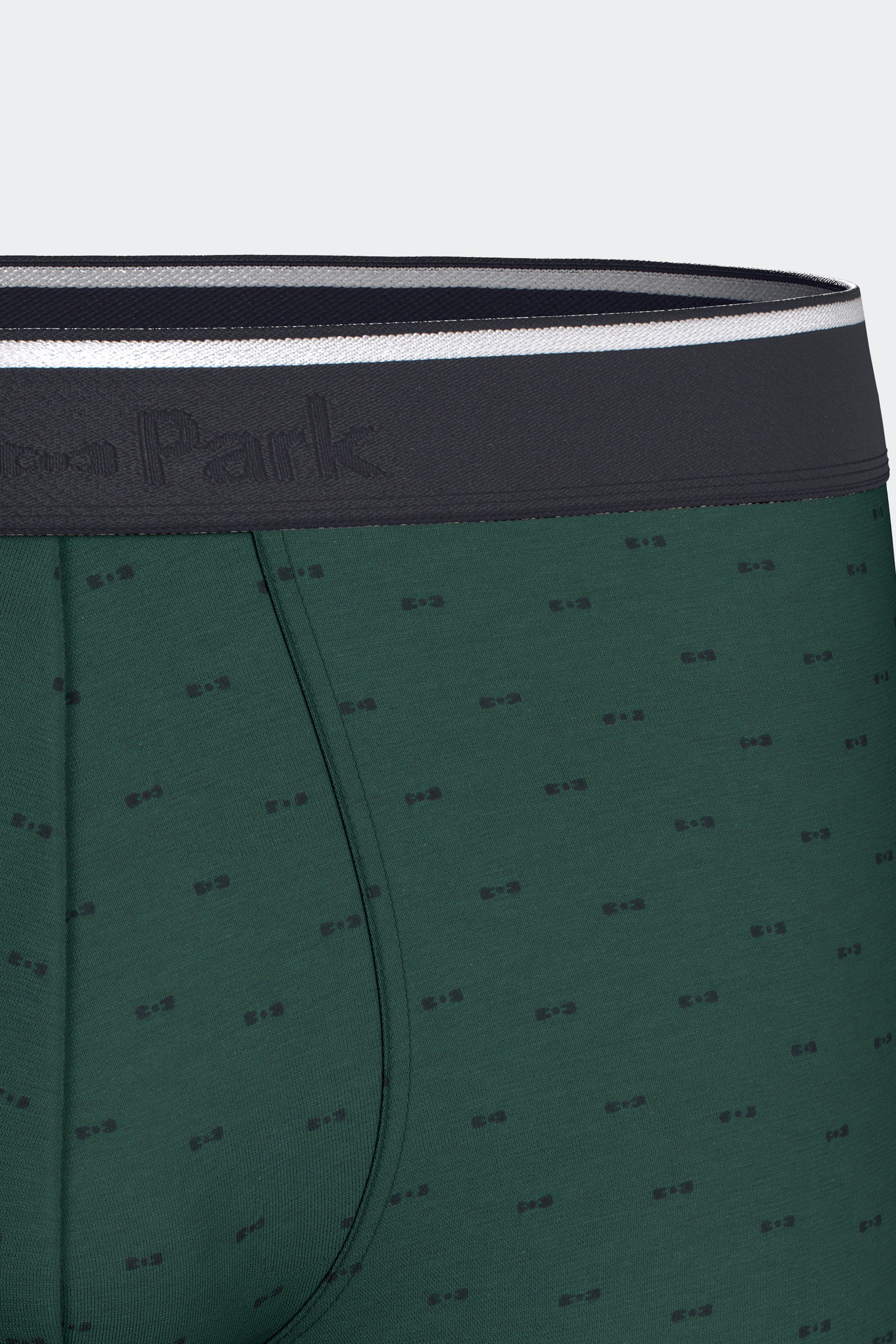 Lot de 2 boxers en jersey de coton stretch unis et imprimés vert