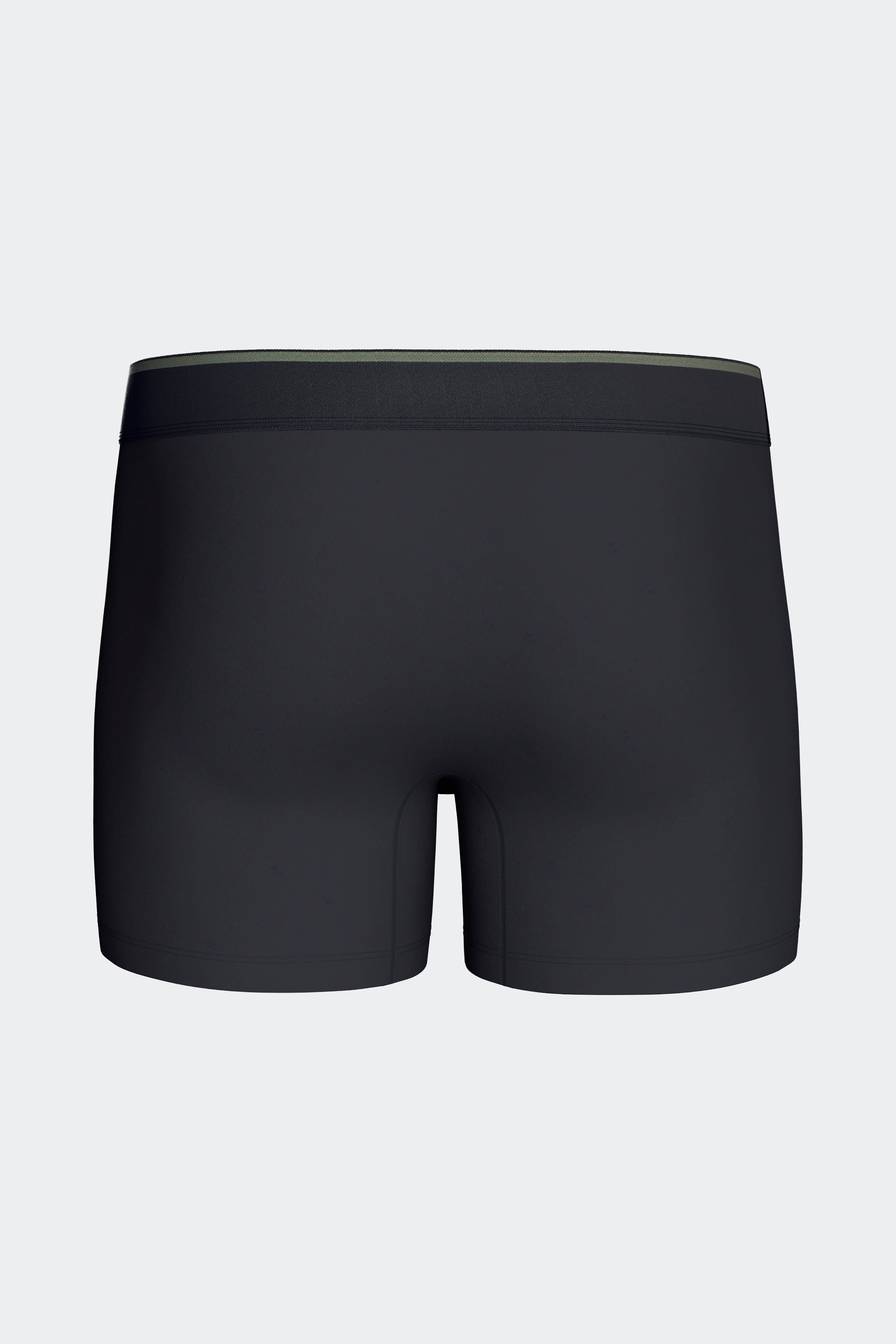Lot de 2 boxers en jersey de coton stretch unis et damiers marine et kaki