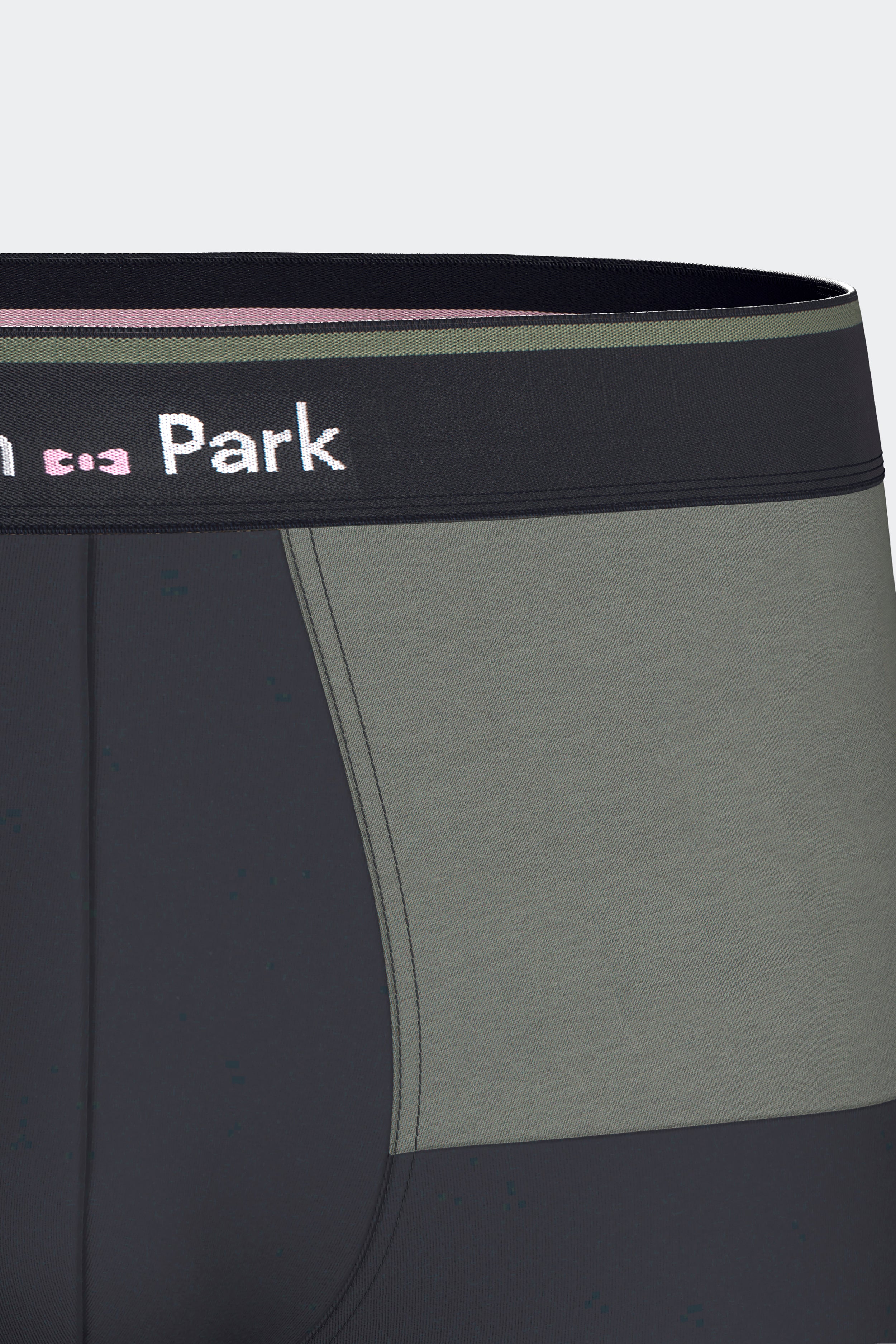 Lot de 2 boxers en jersey de coton stretch unis et damiers marine et kaki