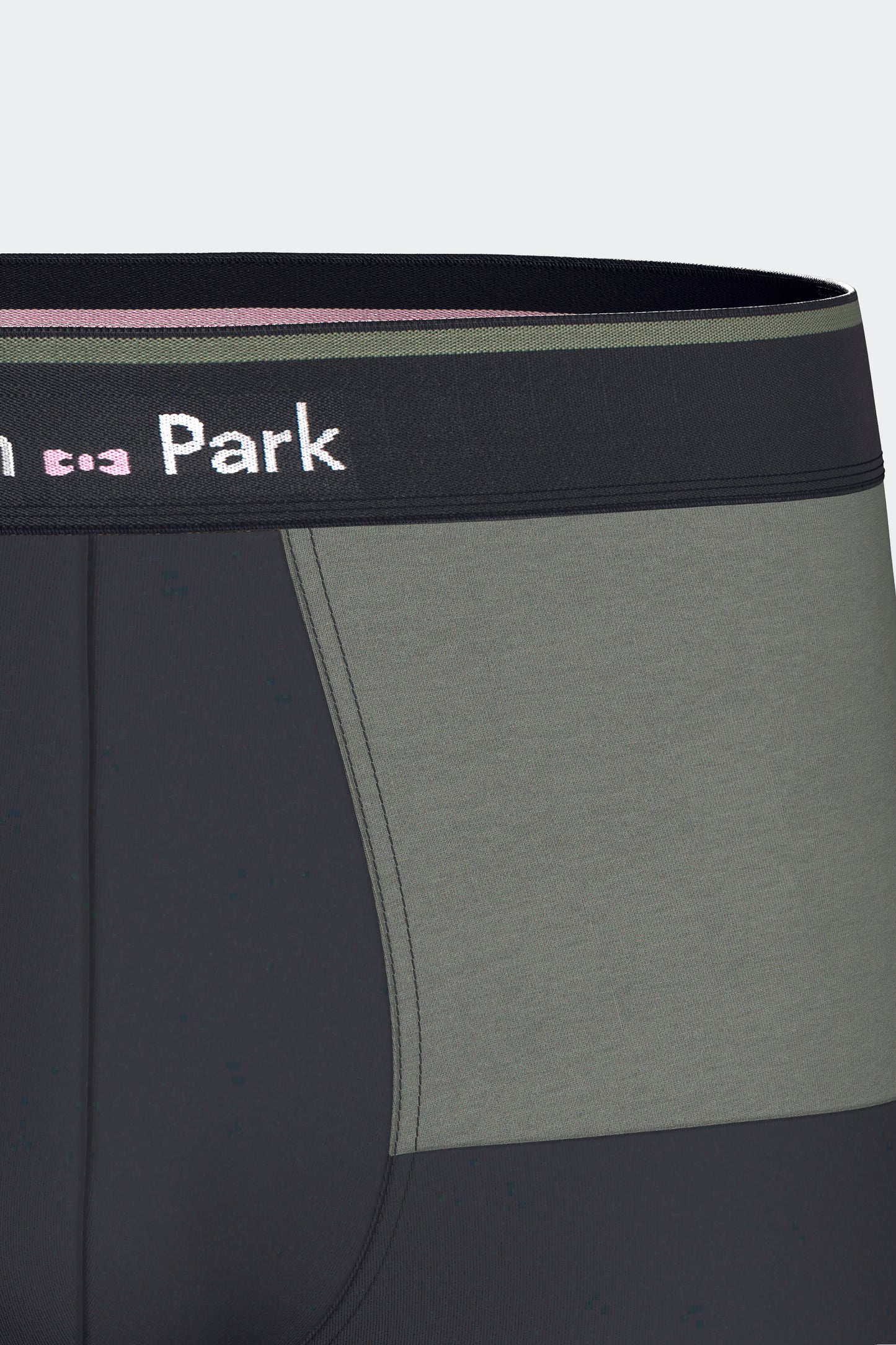 Lot de 2 boxers en jersey de coton stretch unis et damiers marine et kaki