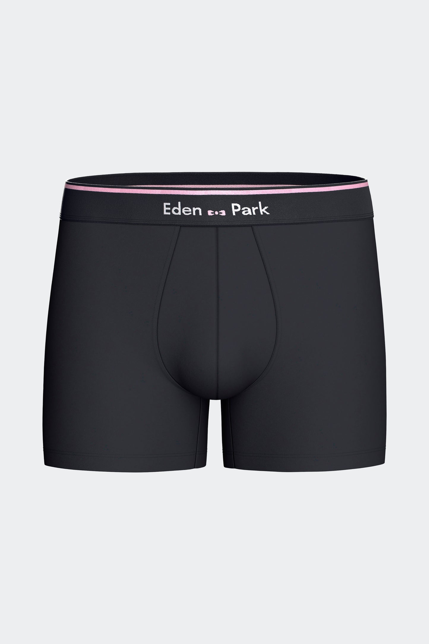 Lot de 2 boxers en jersey de coton stretch unis et damiers marine et rose
