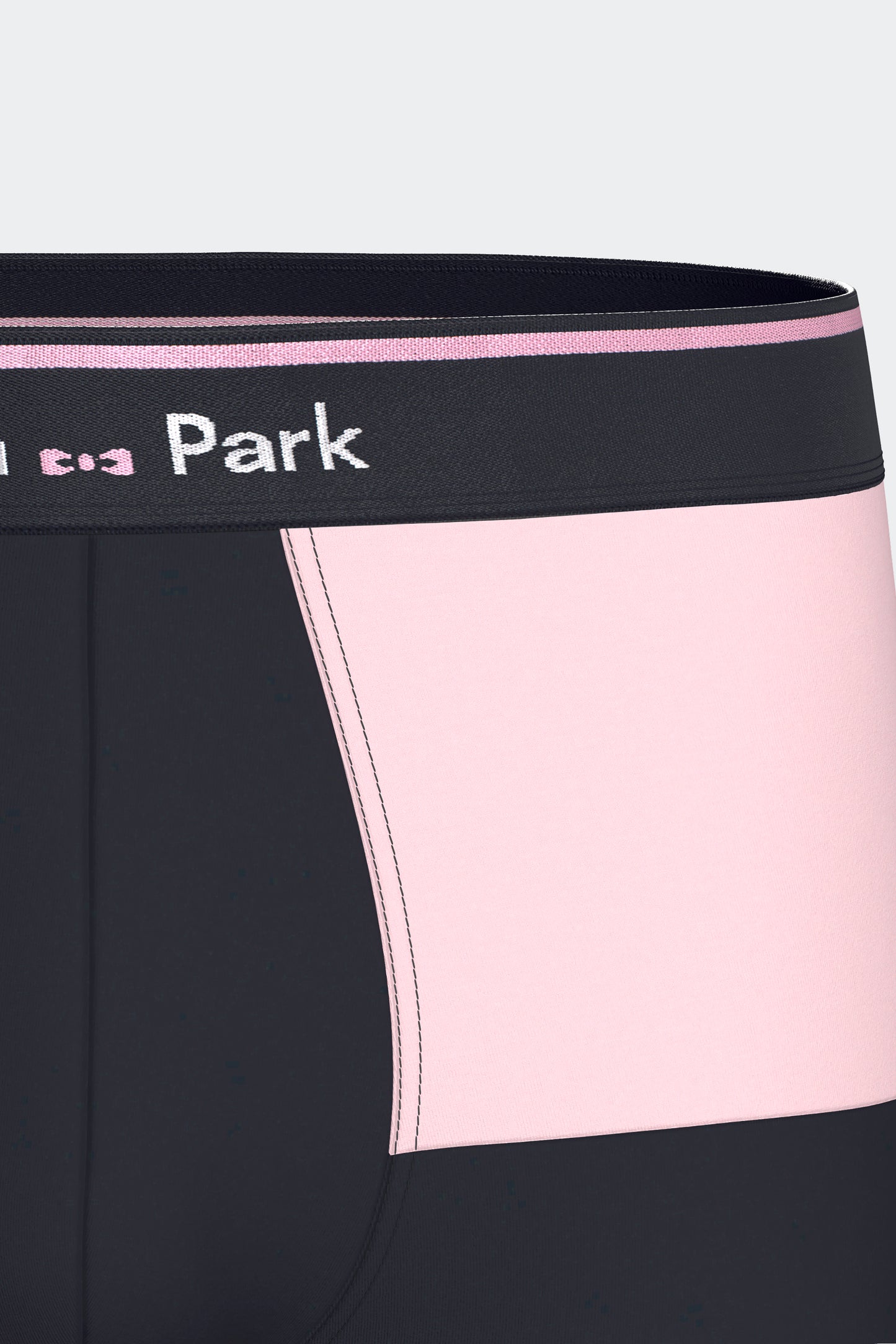 Lot de 2 boxers en jersey de coton stretch unis et damiers marine et rose