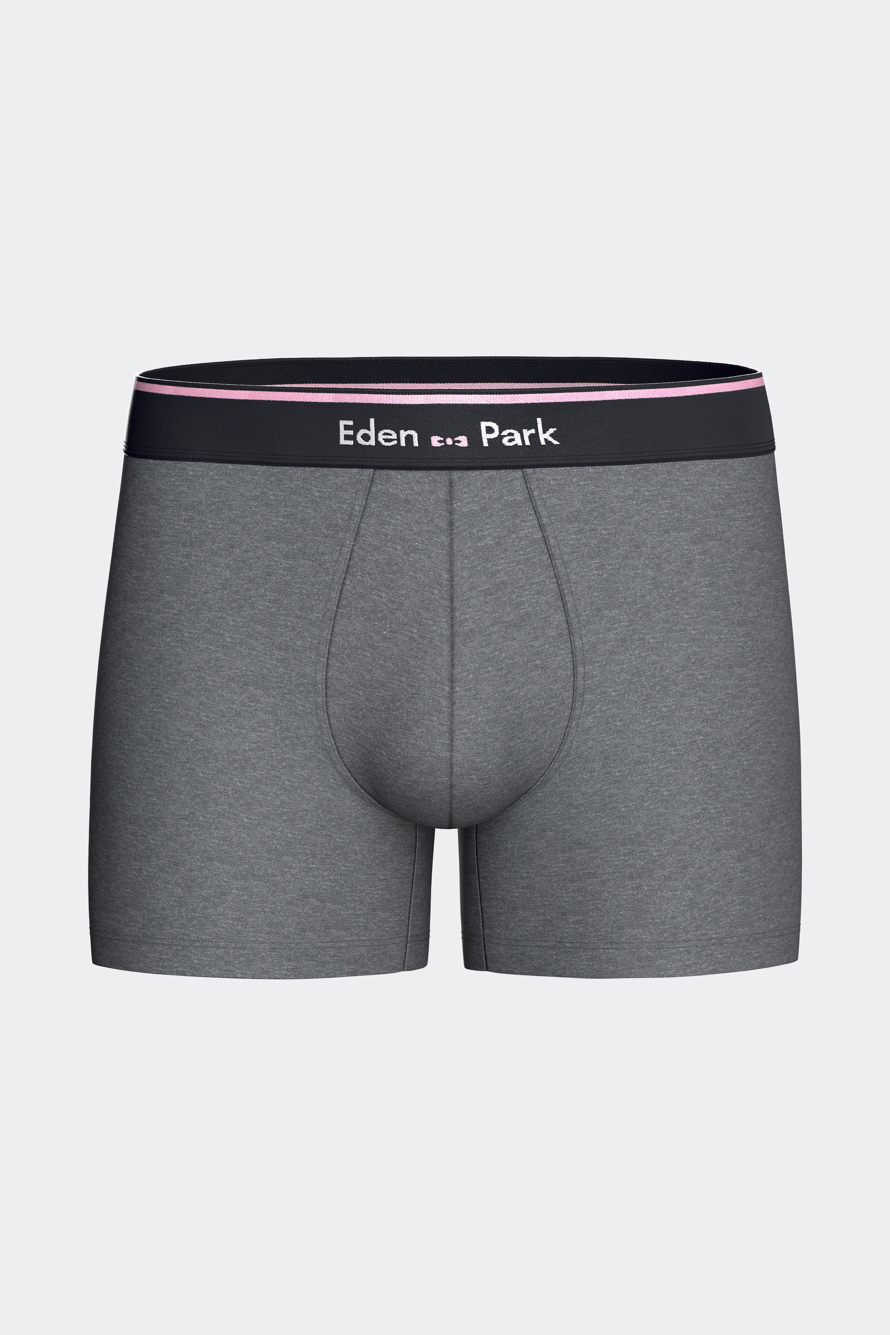 Lot de 2 boxers en jersey de coton stretch unis marine et gris