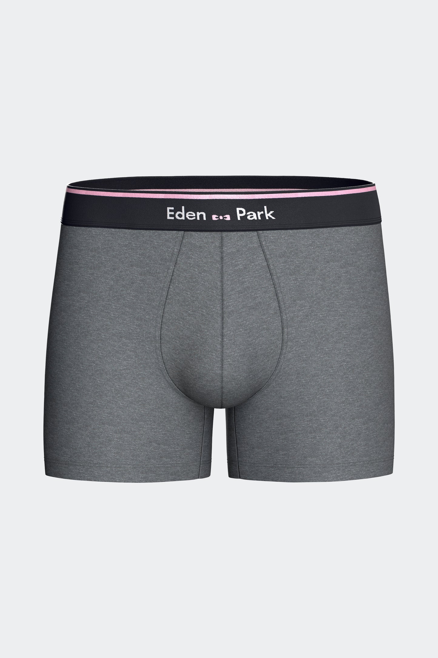 Lot de 2 boxers en jersey de coton stretch unis marine et gris