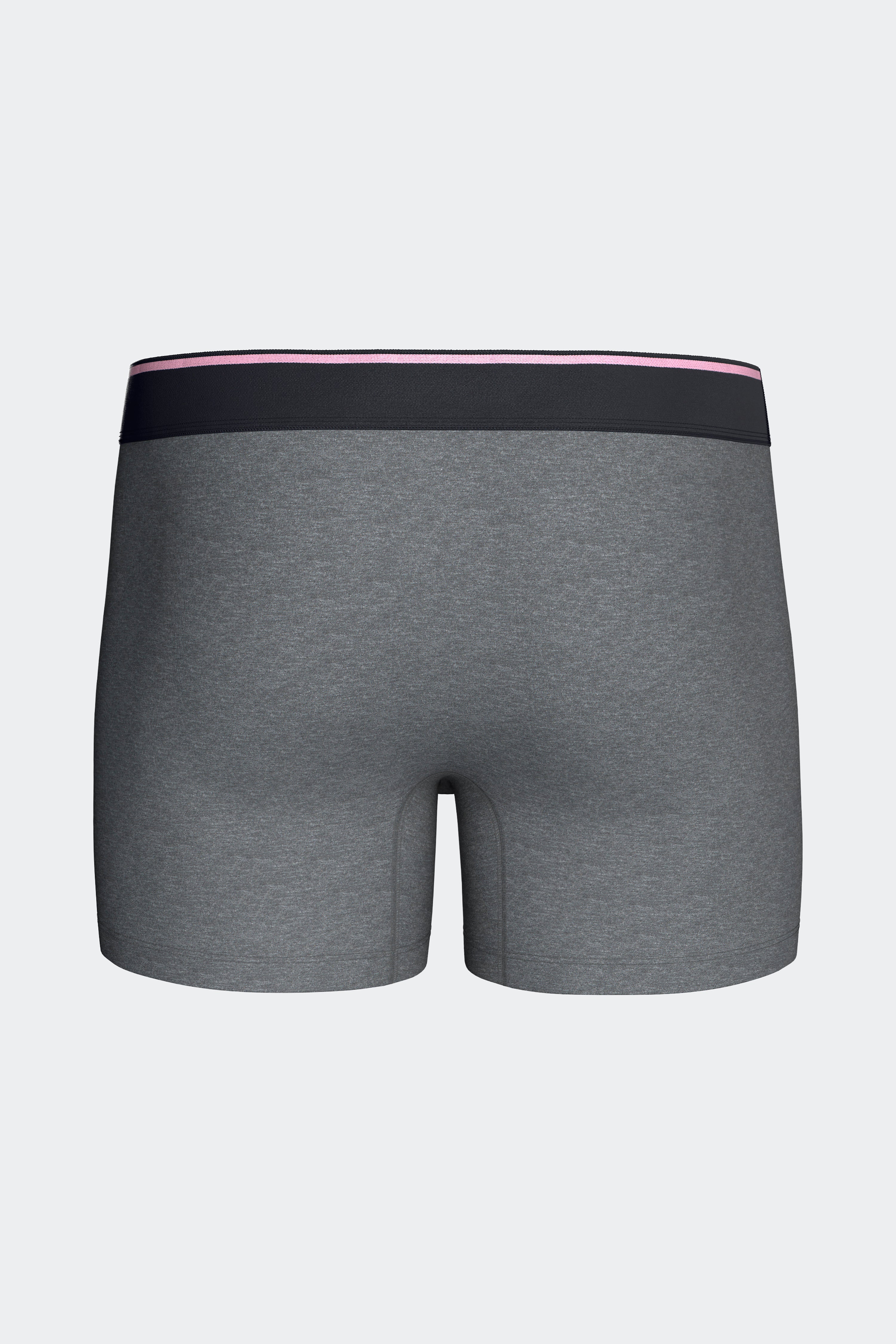 Lot de 2 boxers en jersey de coton stretch unis marine et gris