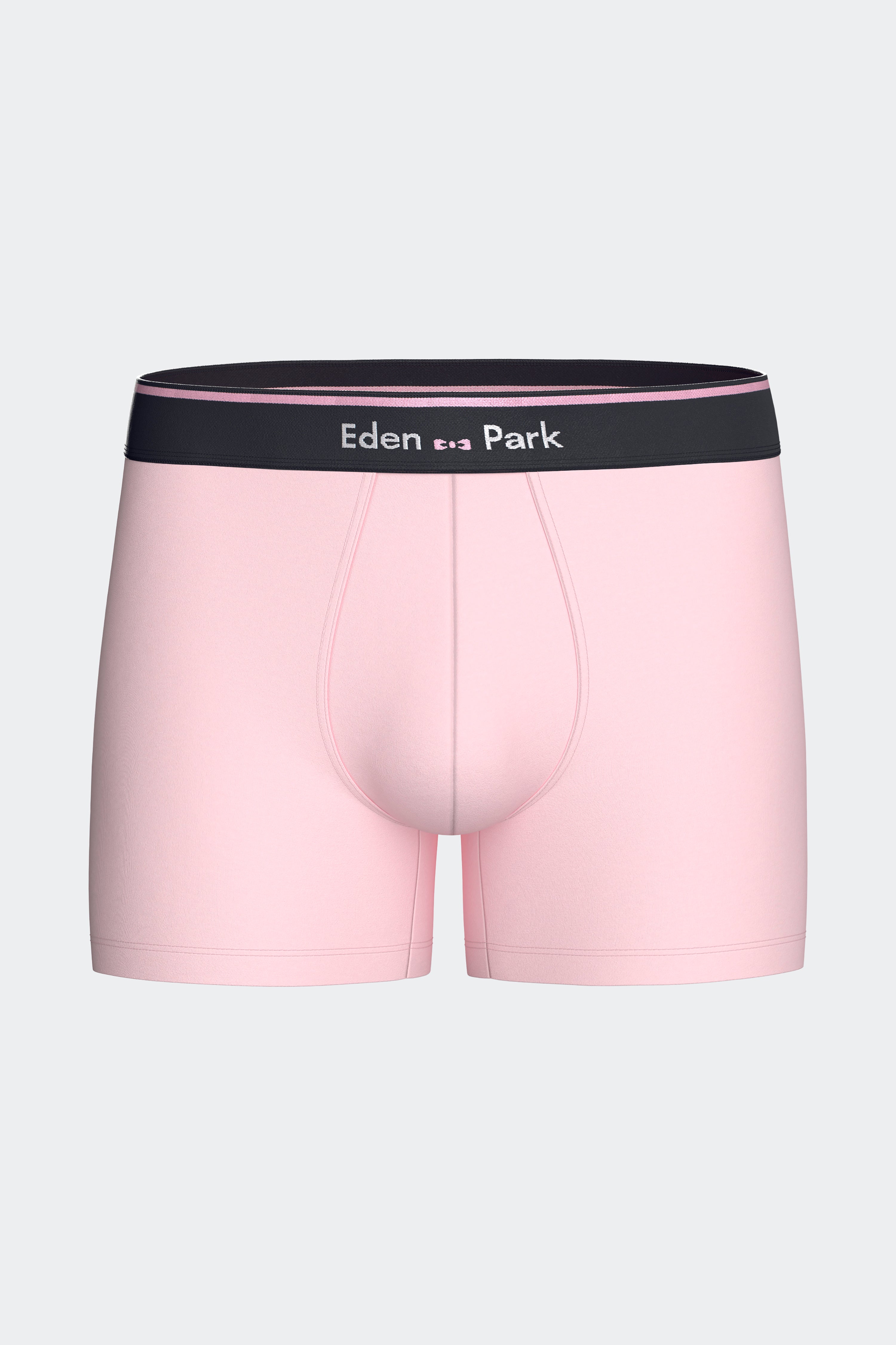 Lot de 2 boxers en jersey de coton stretch unis marine et rose