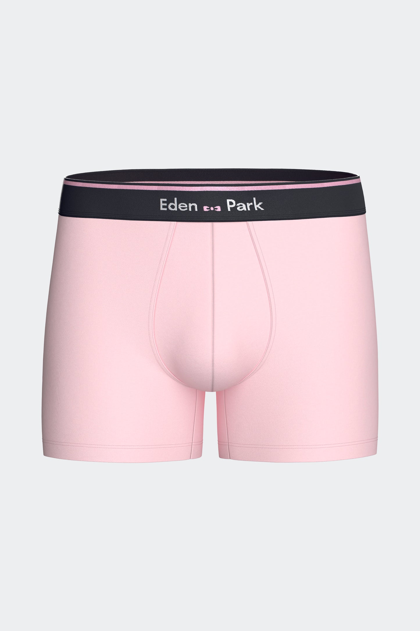 Lot de 2 boxers en jersey de coton stretch unis marine et rose