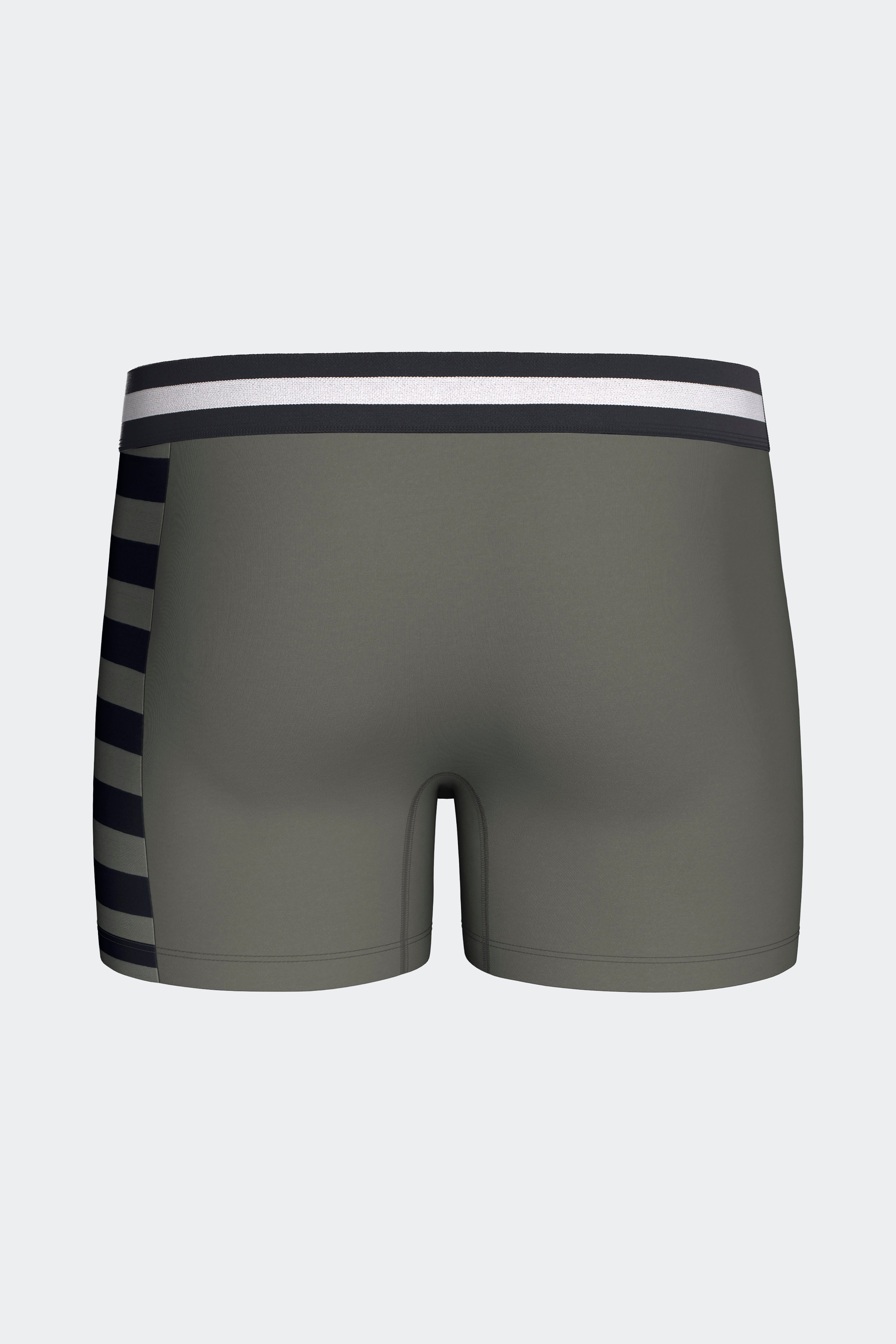 Lot de 2 boxers en jersey de coton stretch marine et kaki