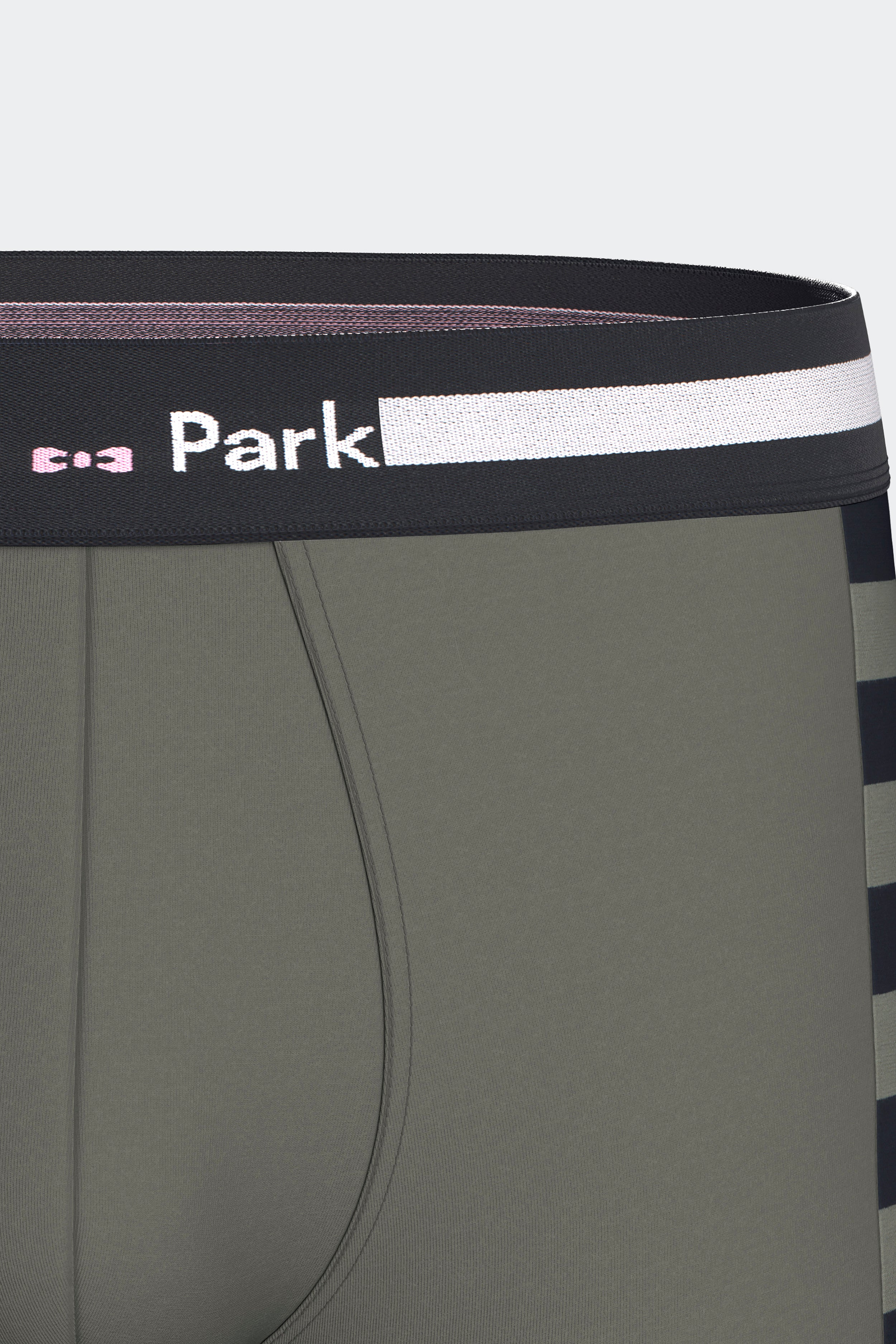 Lot de 2 boxers en jersey de coton stretch marine et kaki