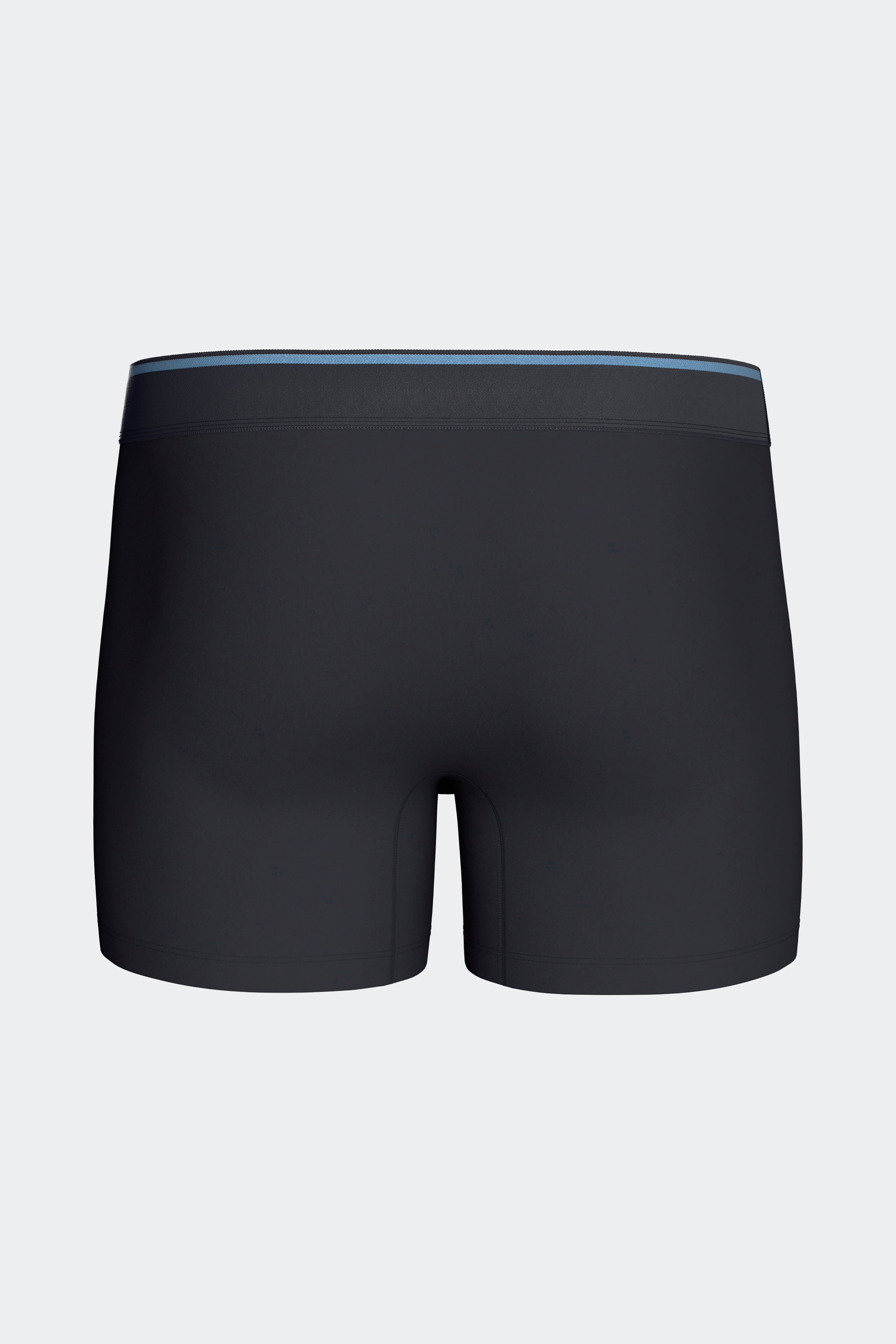 Lot de 2 boxers en jersey de coton stretch unis et imprimés marine et ciel