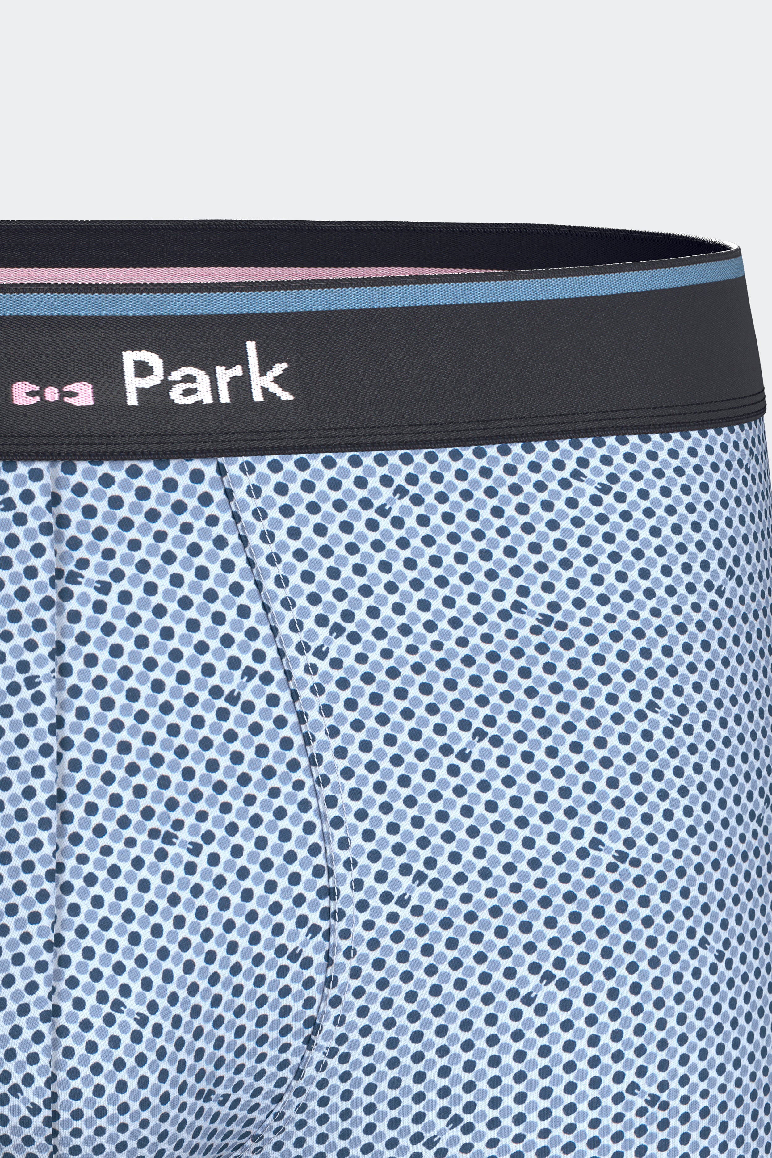 Lot de 2 boxers en jersey de coton stretch unis et imprimés marine et ciel
