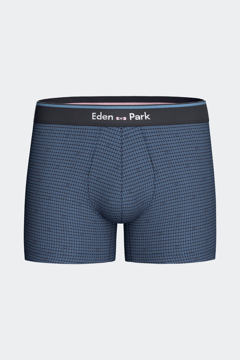 Lot de 2 boxers en jersey de coton stretch unis et imprimés marine - Image 3