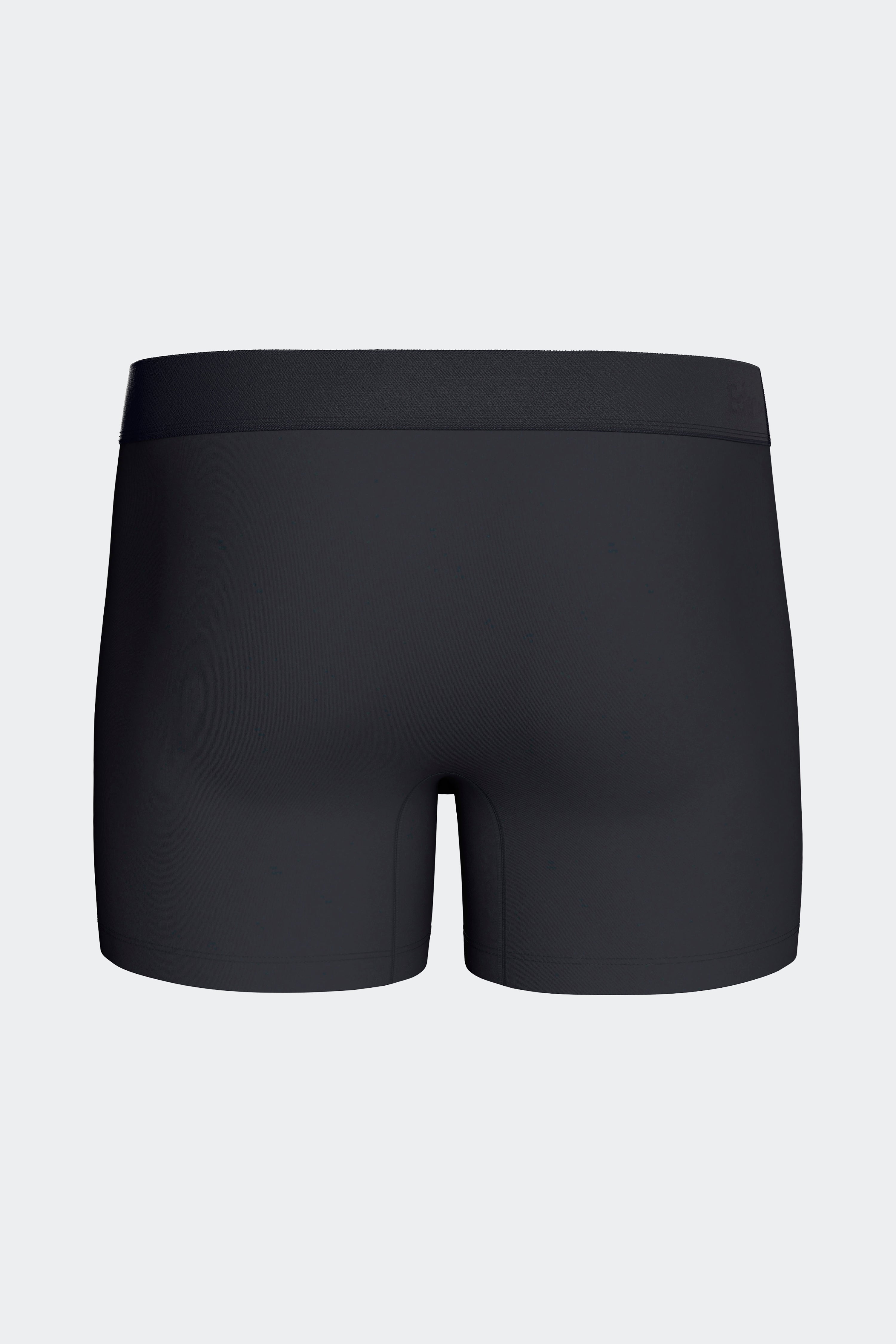 Lot de 2 boxers en jersey de coton stretch unis marine et imprimés pois ciel
