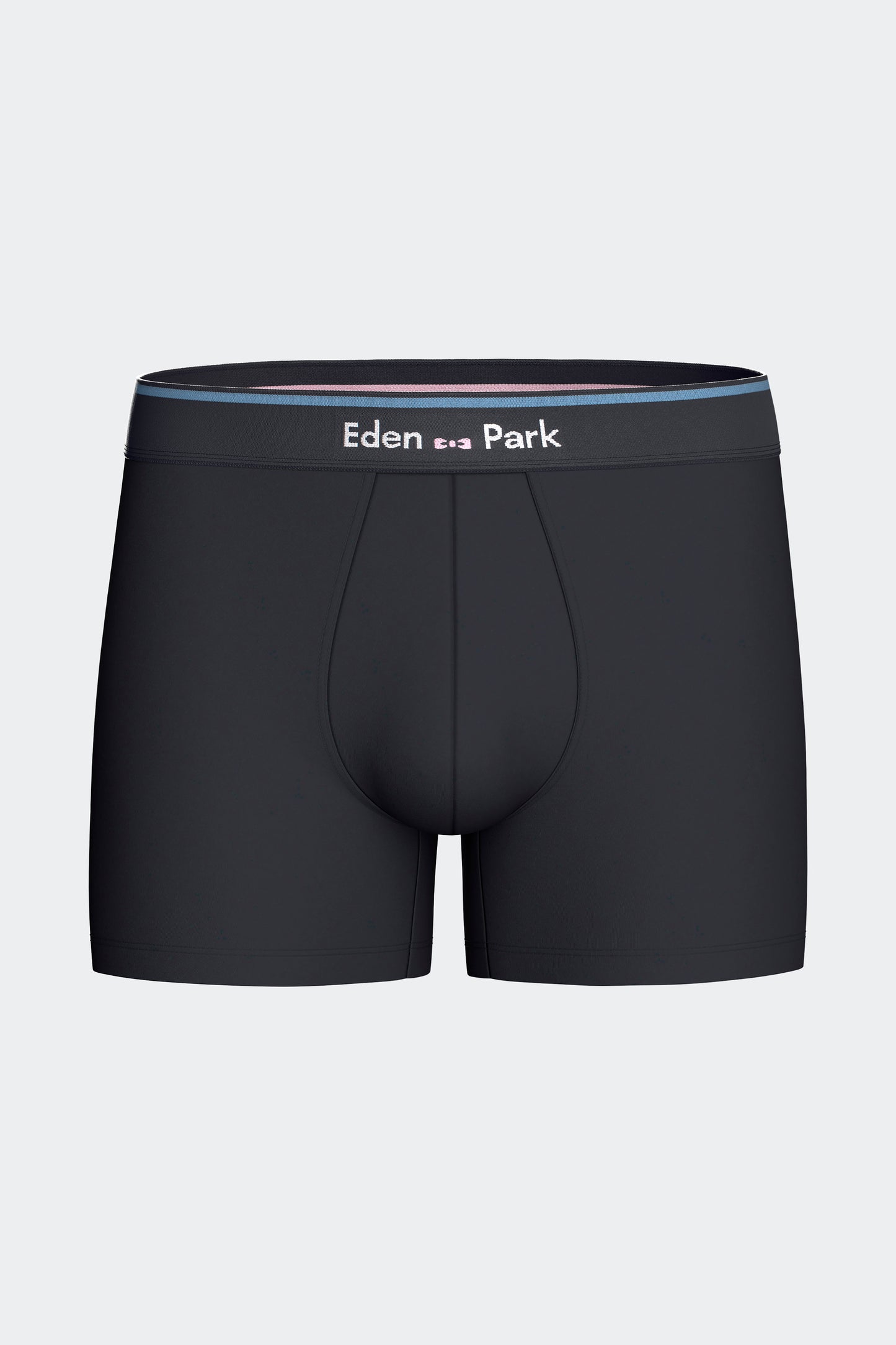 Lot de 2 boxers en jersey de coton stretch unis marine et rayures ciel
