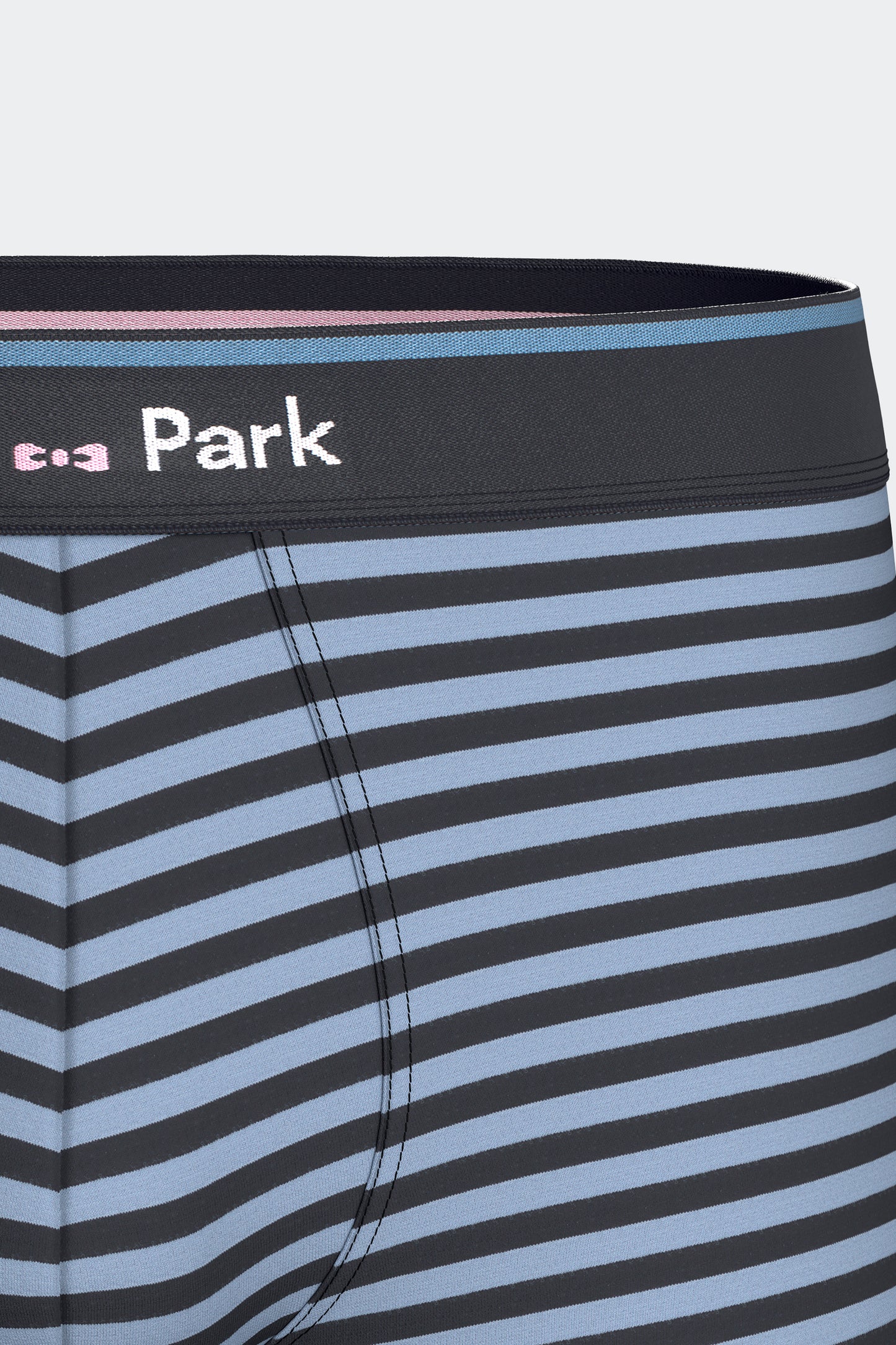 Lot de 2 boxers en jersey de coton stretch unis marine et rayures ciel