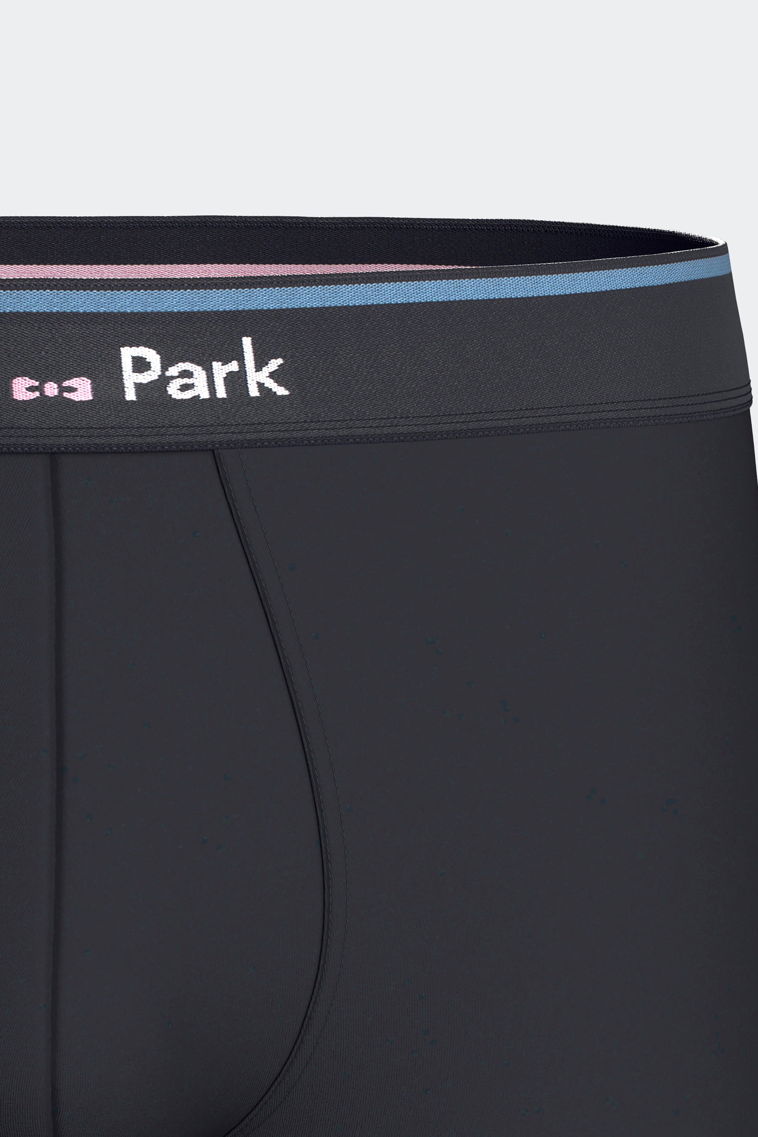 Lot de 2 boxers en jersey de coton stretch unis marine et rayures ciel