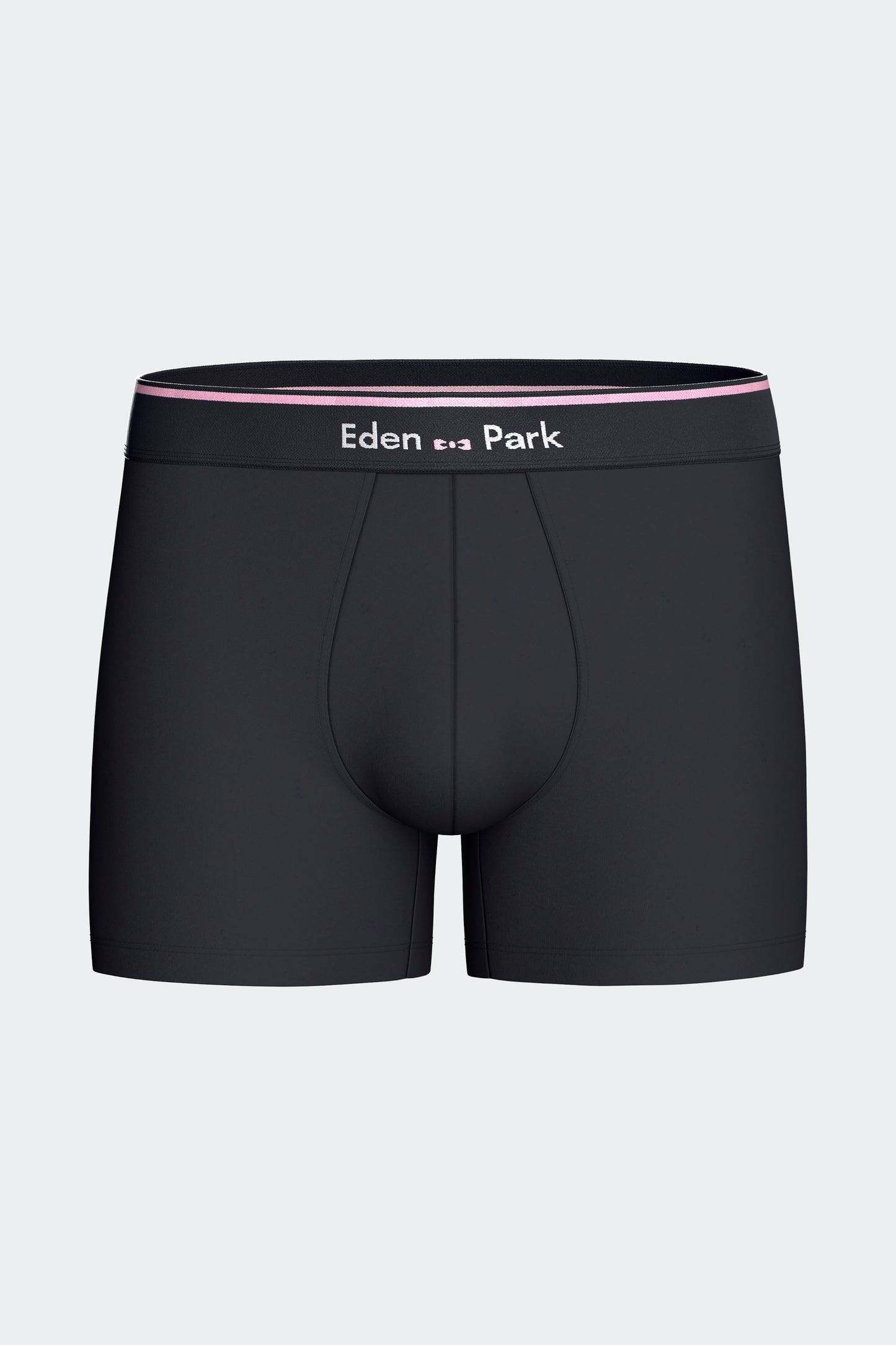 Lot de 2 boxers en jersey de coton stretch unis marine et rayures roses